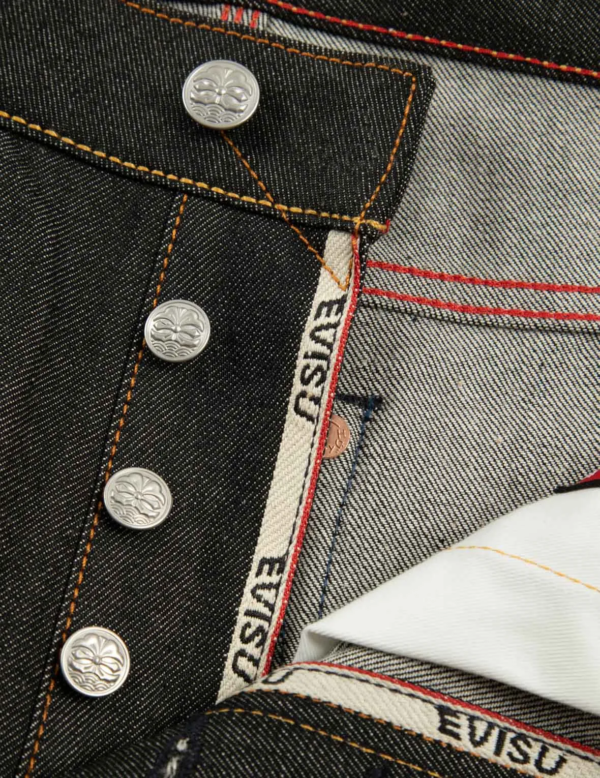 Seagull Textured Embroidery Slim Fit Jeans #2010