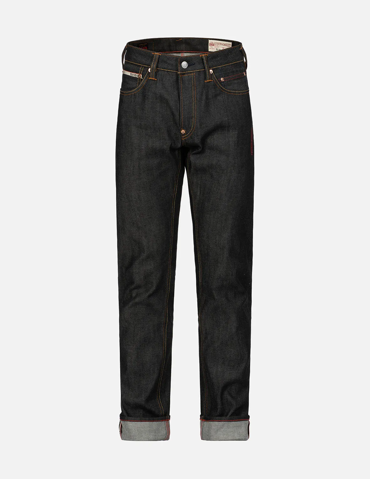 Seagull Textured Embroidery Slim Fit Jeans #2010