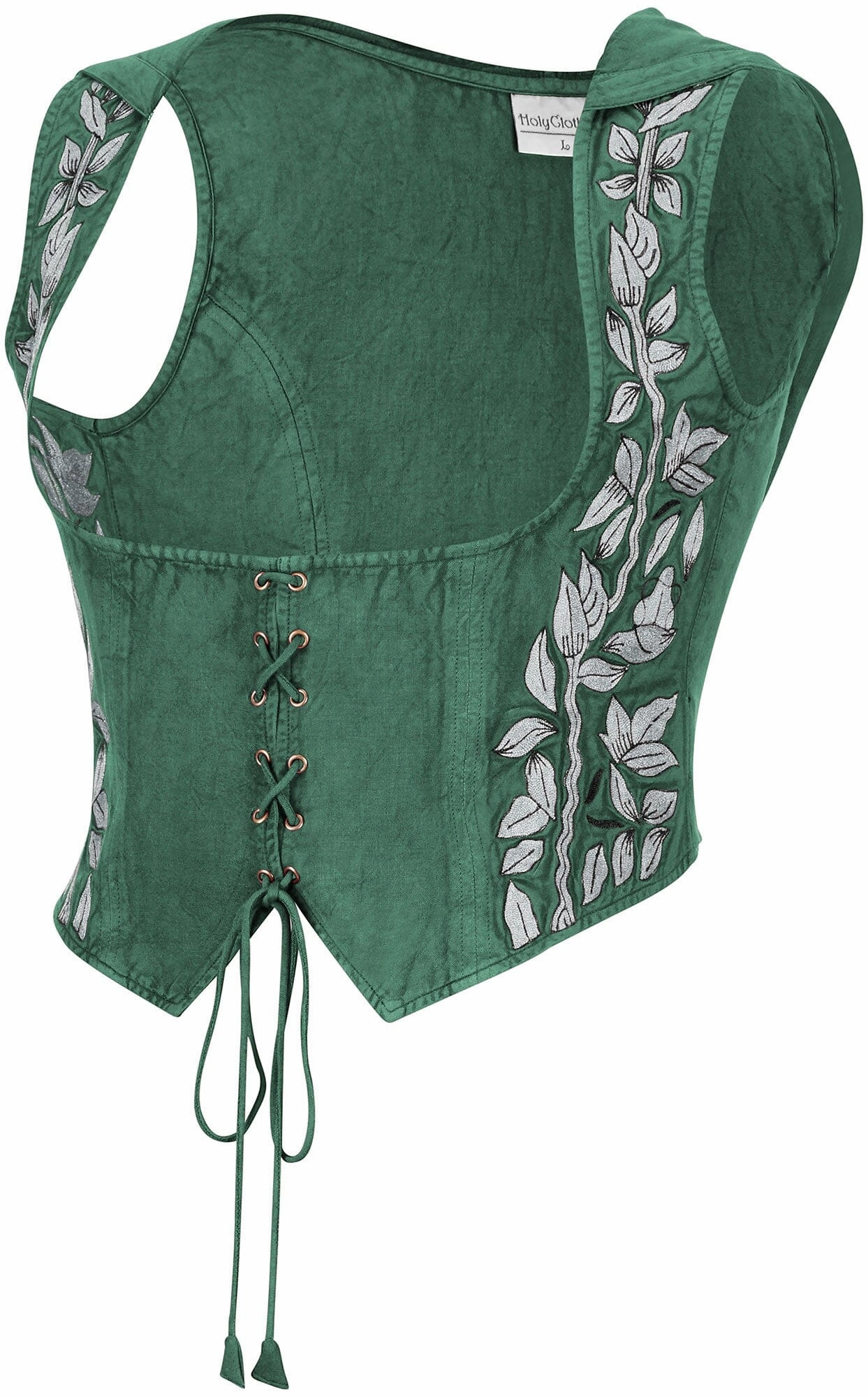 Eco Conscious Packaging Reinforced Neckline Tauriel Top Silver Embroidery