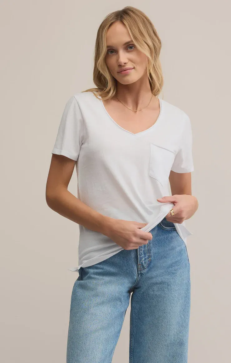 Modern Polo Modern Pocket Tee- White