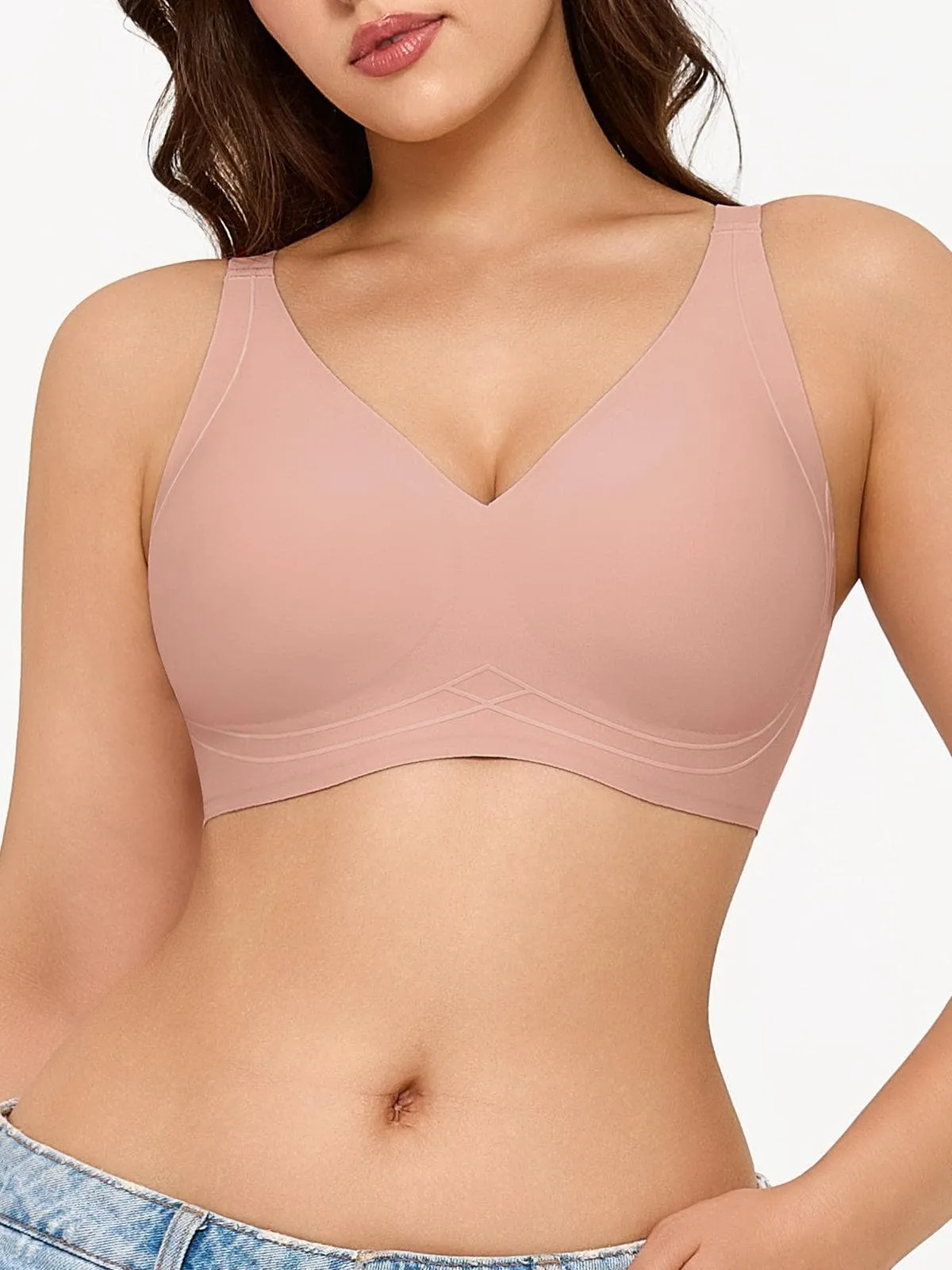 BreathableMeshPanel Seamless Wireless Comfort Bra