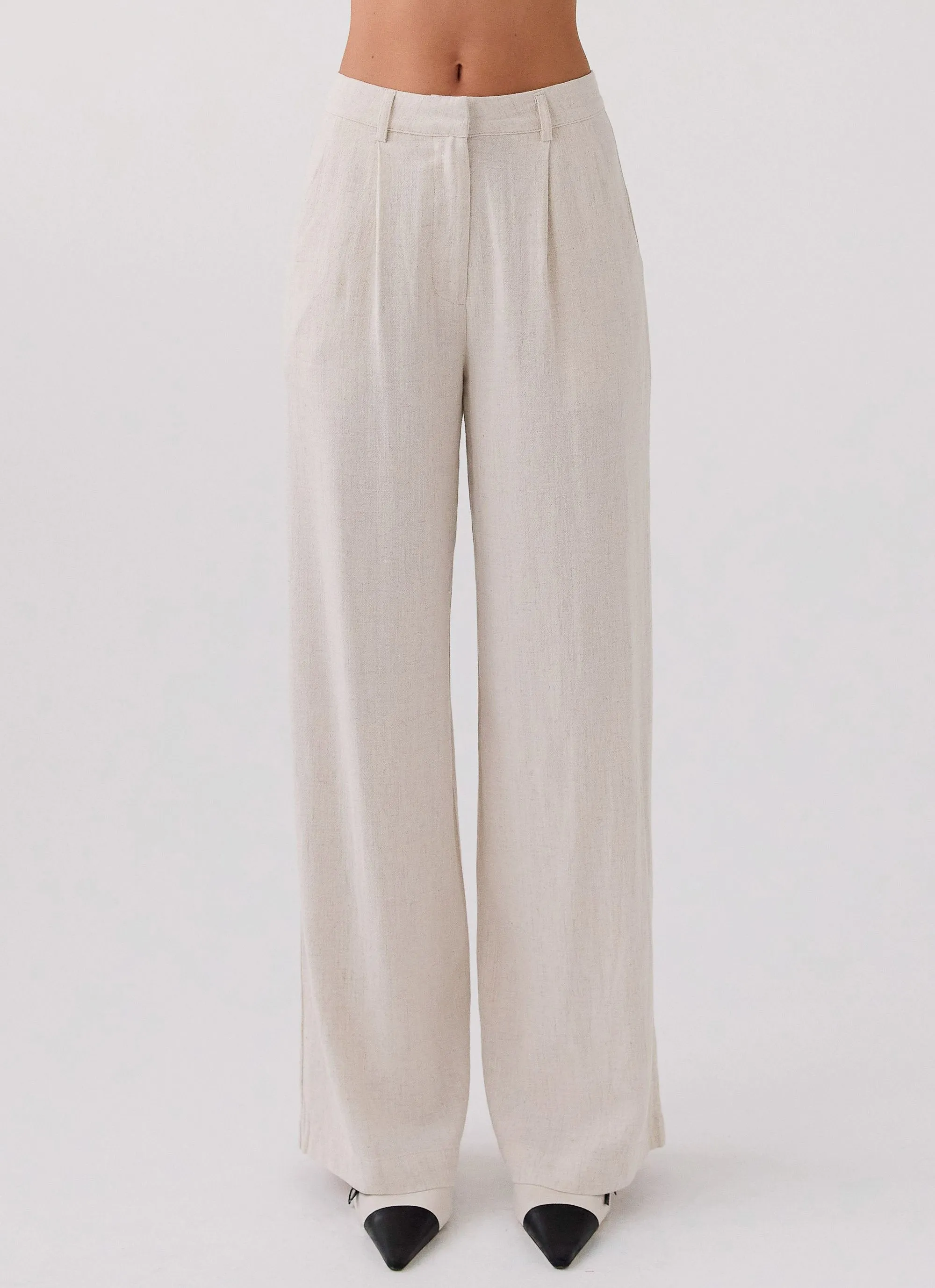 UVProtective Coating Heatwave Linen Pants - Oatmeal