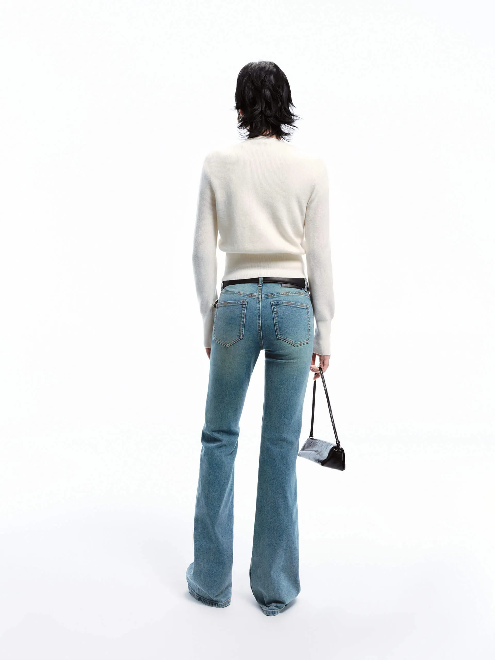 Seams Detail Flared Jeans