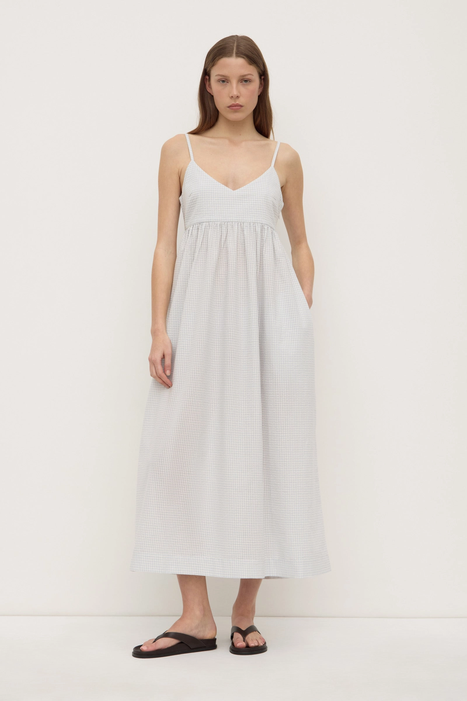 Zadie Check Midi Dress garden wedding Playful Twist