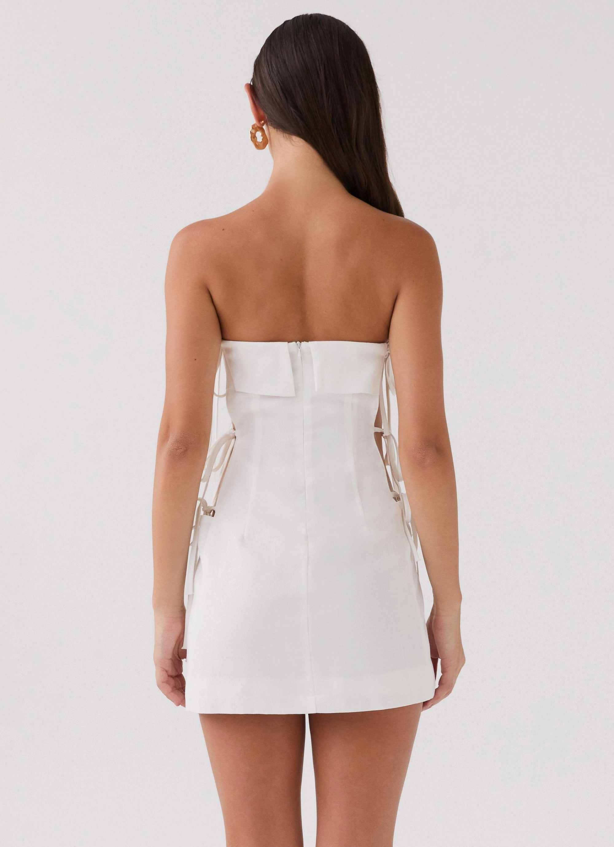 Aura Tie Tube Dress - White Calm Energy
