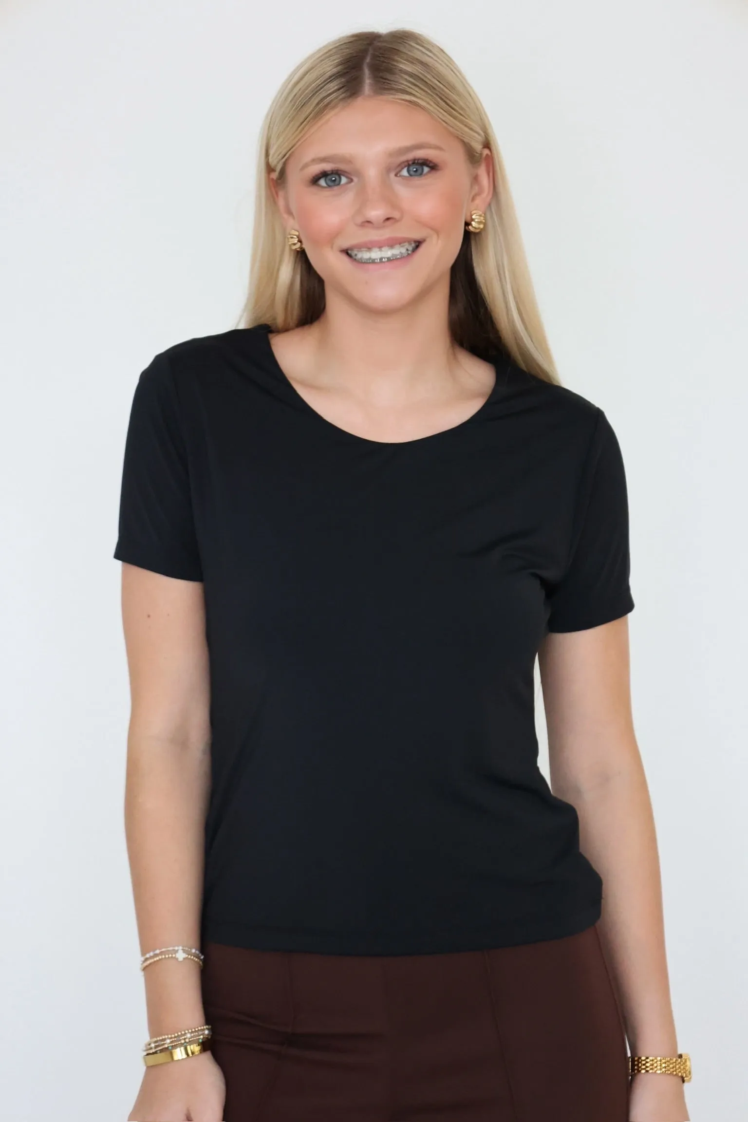 Seema T-Shirt- Black Non Restrictive Cut