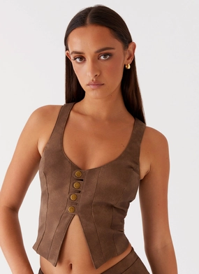 UV protection coating West District PU Top - Brown