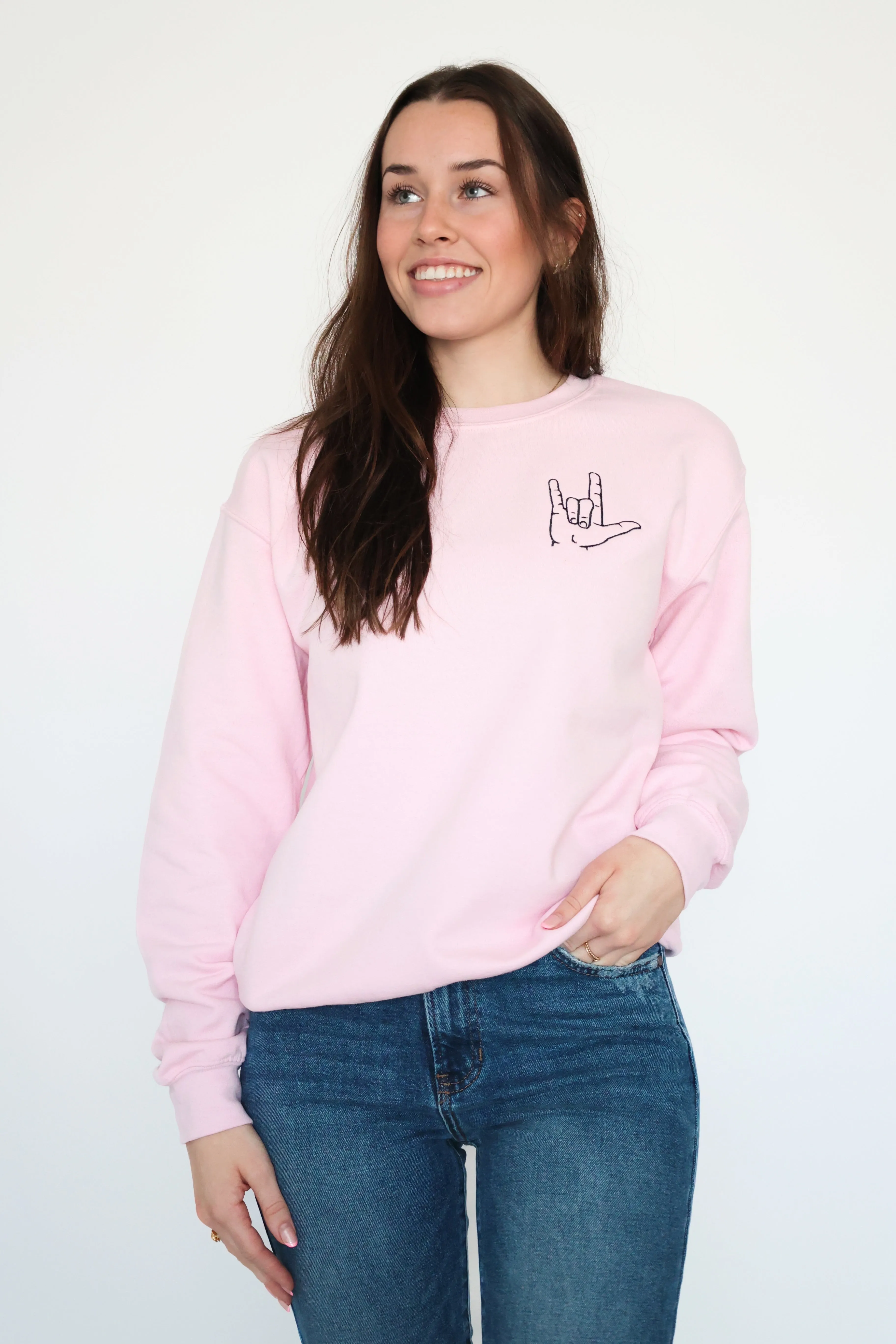Love Language Sweatshirt (FINAL SALE) OrganicCotton Comfort Cushion Neckline