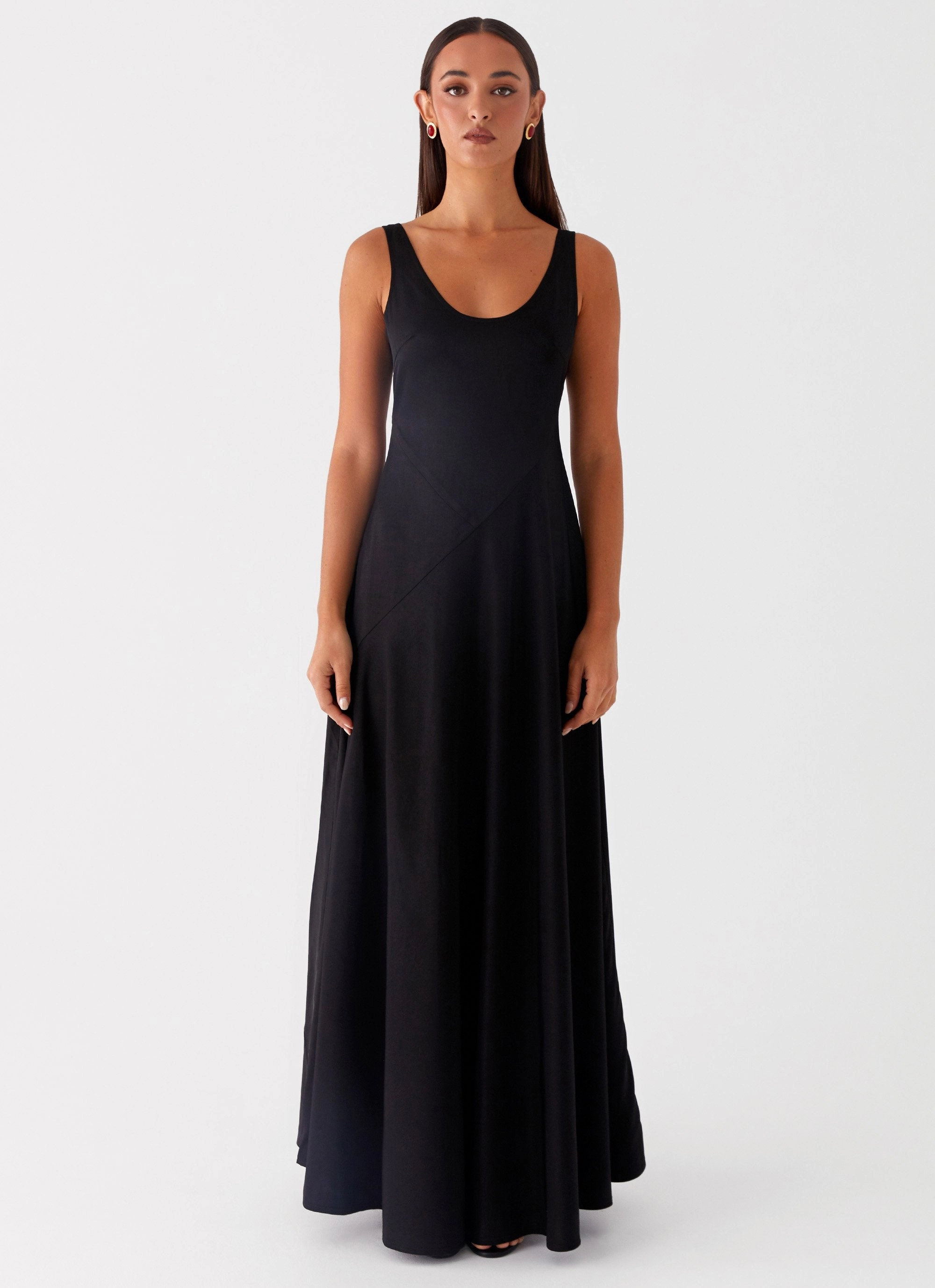 Cosma Maxi Dress - Black Hidden-Pocket