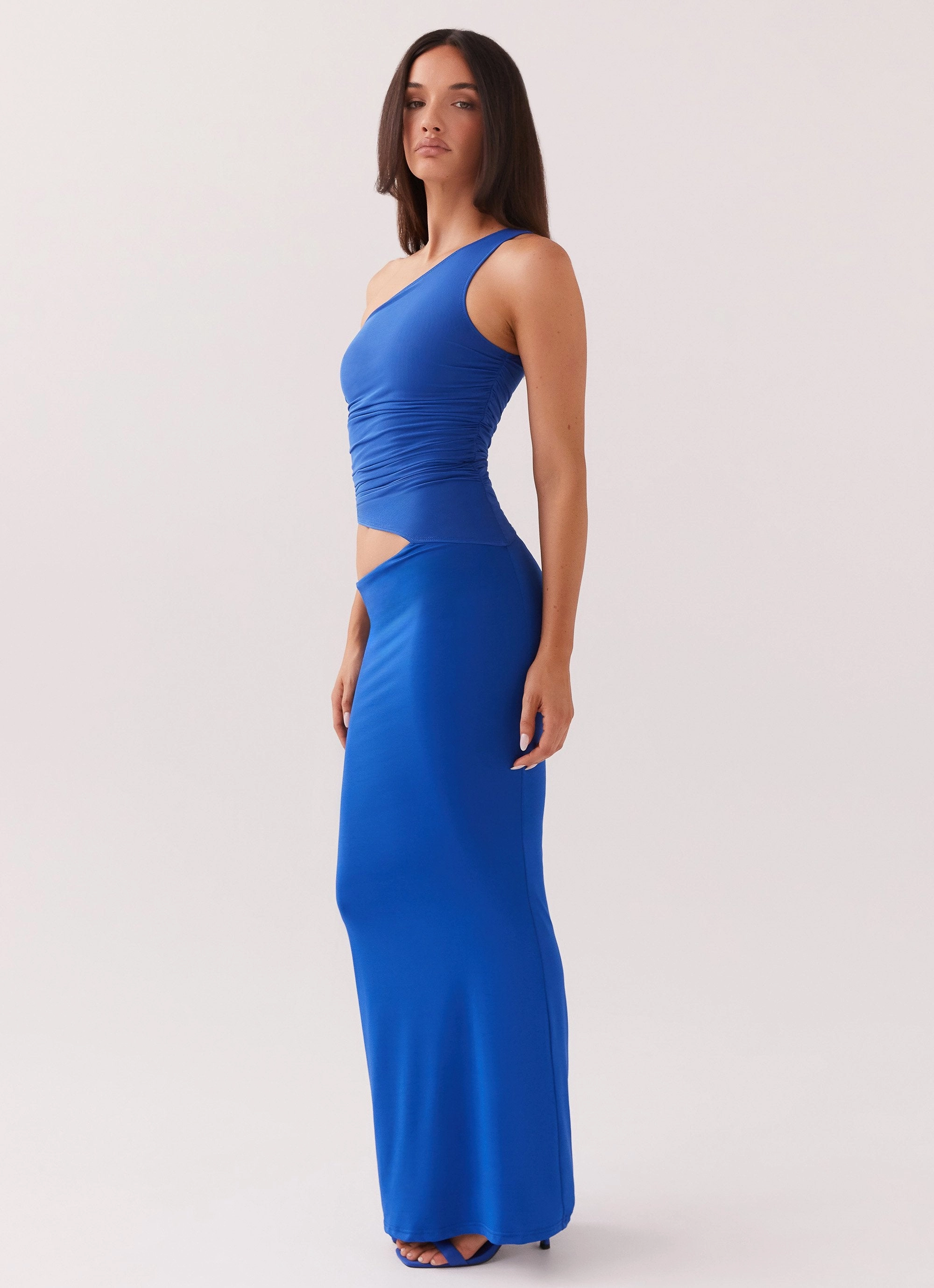 Seranella One Shoulder Maxi Dress - Cobalt Daily Comfort Minimalist fit-and-flare