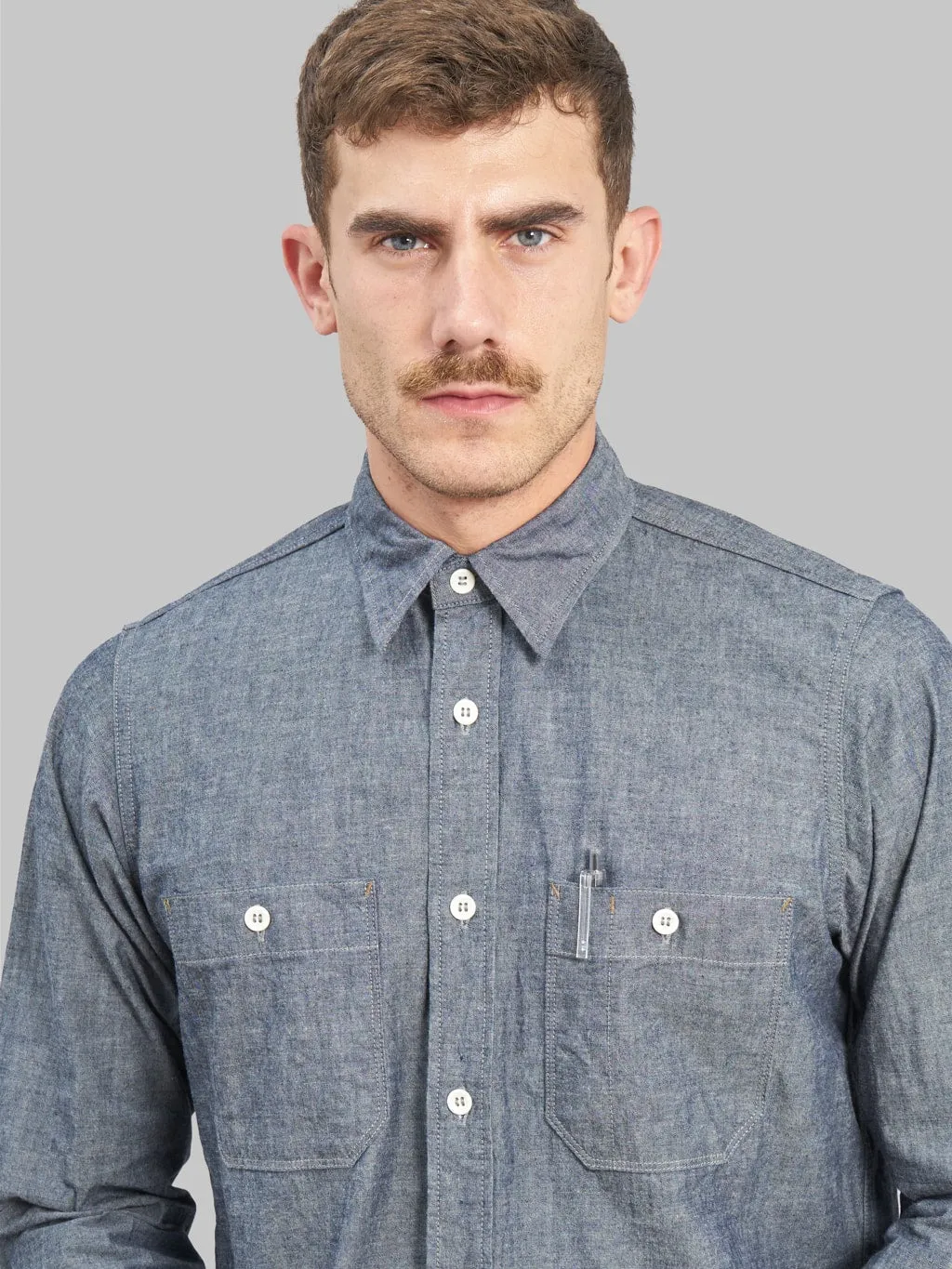 Seuvas Selvedge Indigo Chambray Work Shirt
