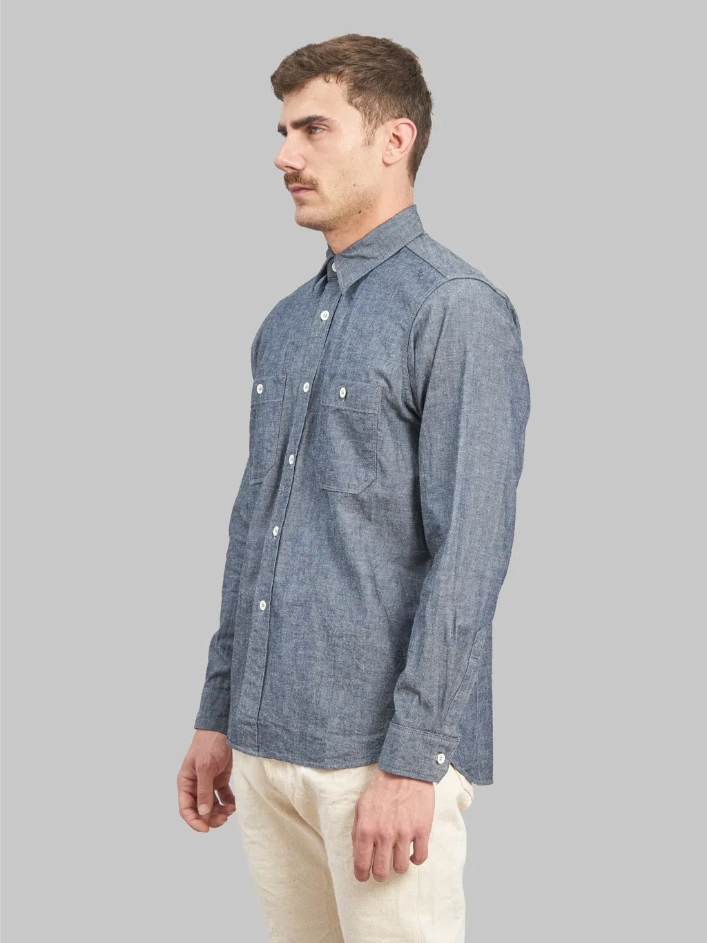 Seuvas Selvedge Indigo Chambray Work Shirt