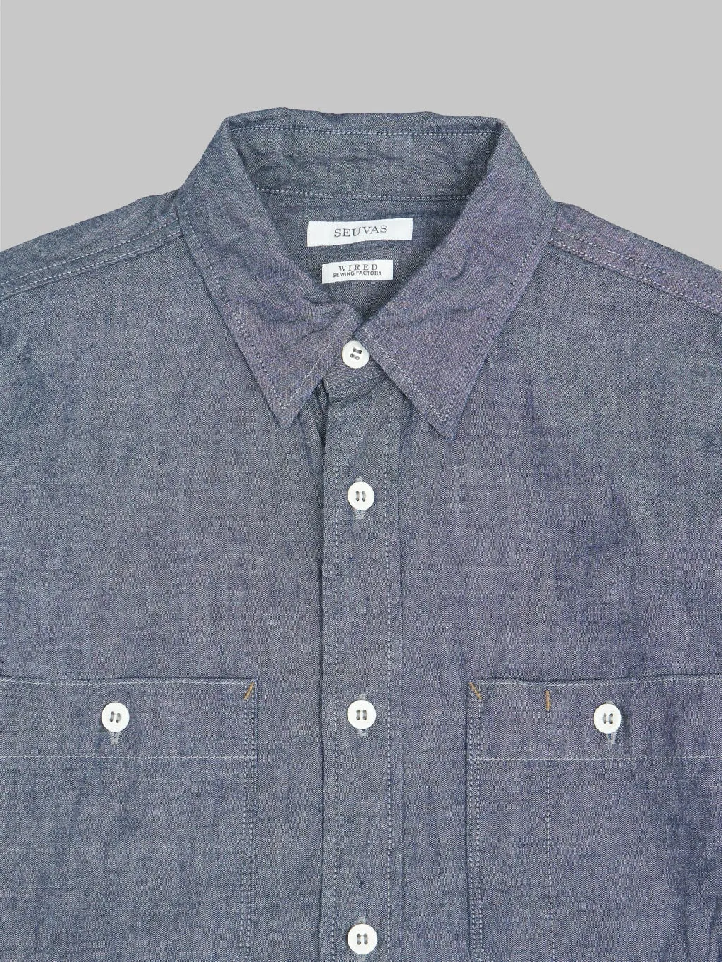 Seuvas Selvedge Indigo Chambray Work Shirt