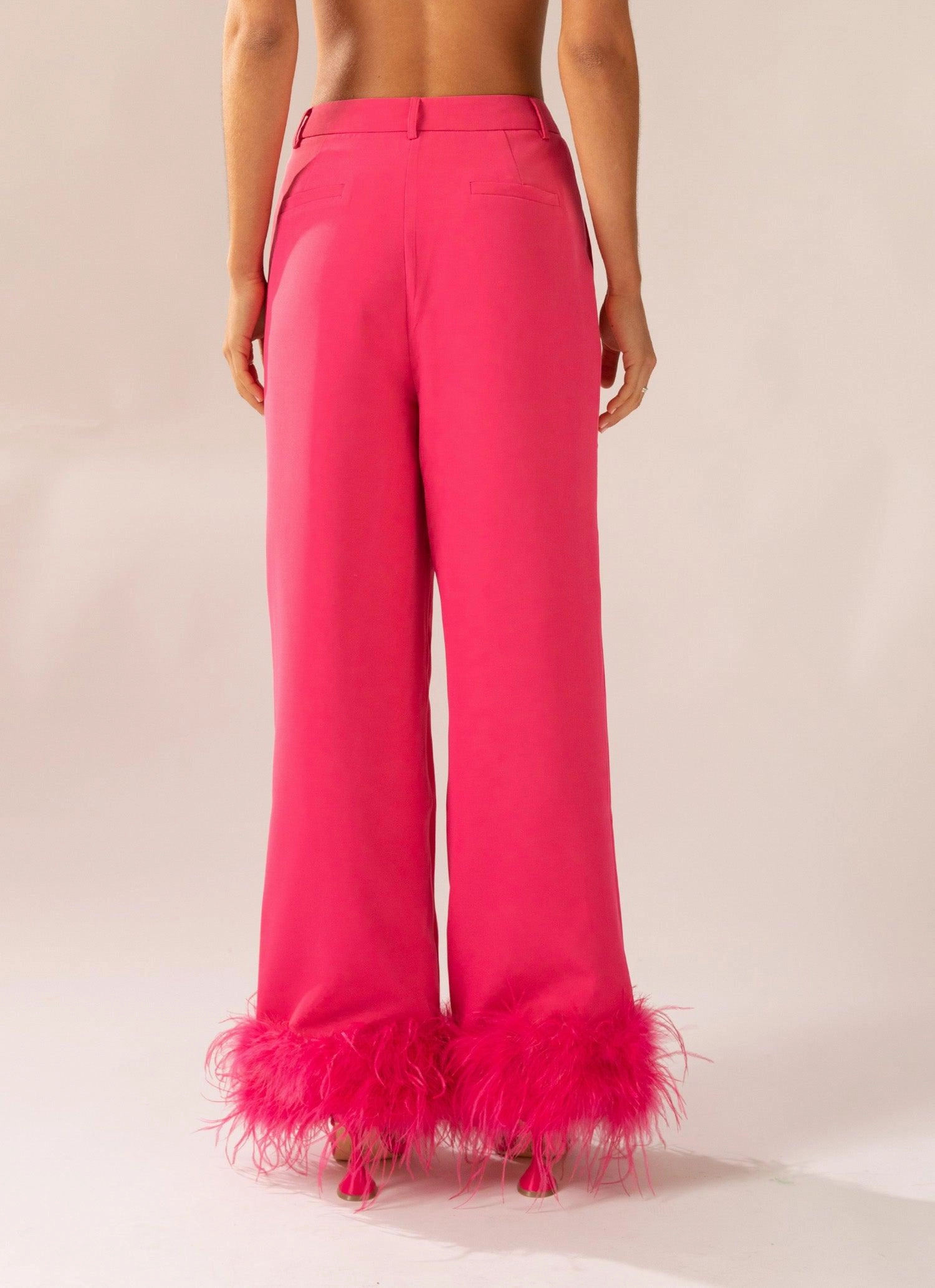 Breathable Waist OdorResistantTreatment Shake It Off Feather Pants - Magenta