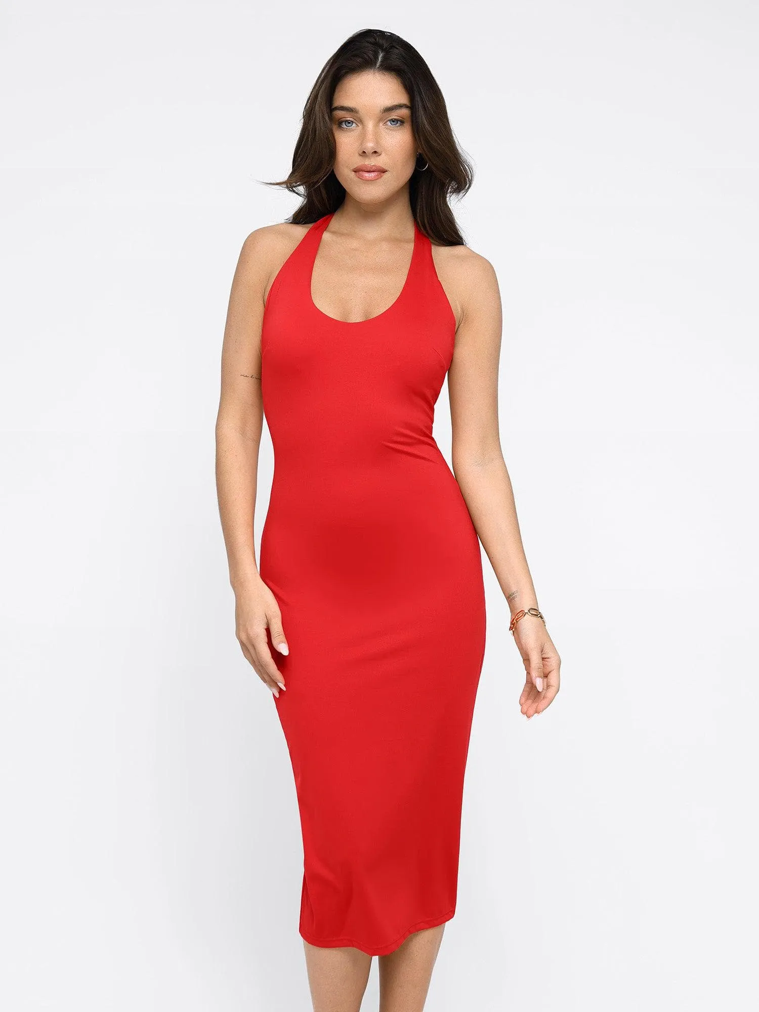 Activewear Top Stretchable Blend Shapewear Built-In Sculpting Midi Dress or Jumpsuit