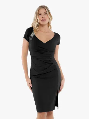 NaturalFiberBlend Breathable Construction Shapewear Short Sleeve Perfect Form Sheath Dress