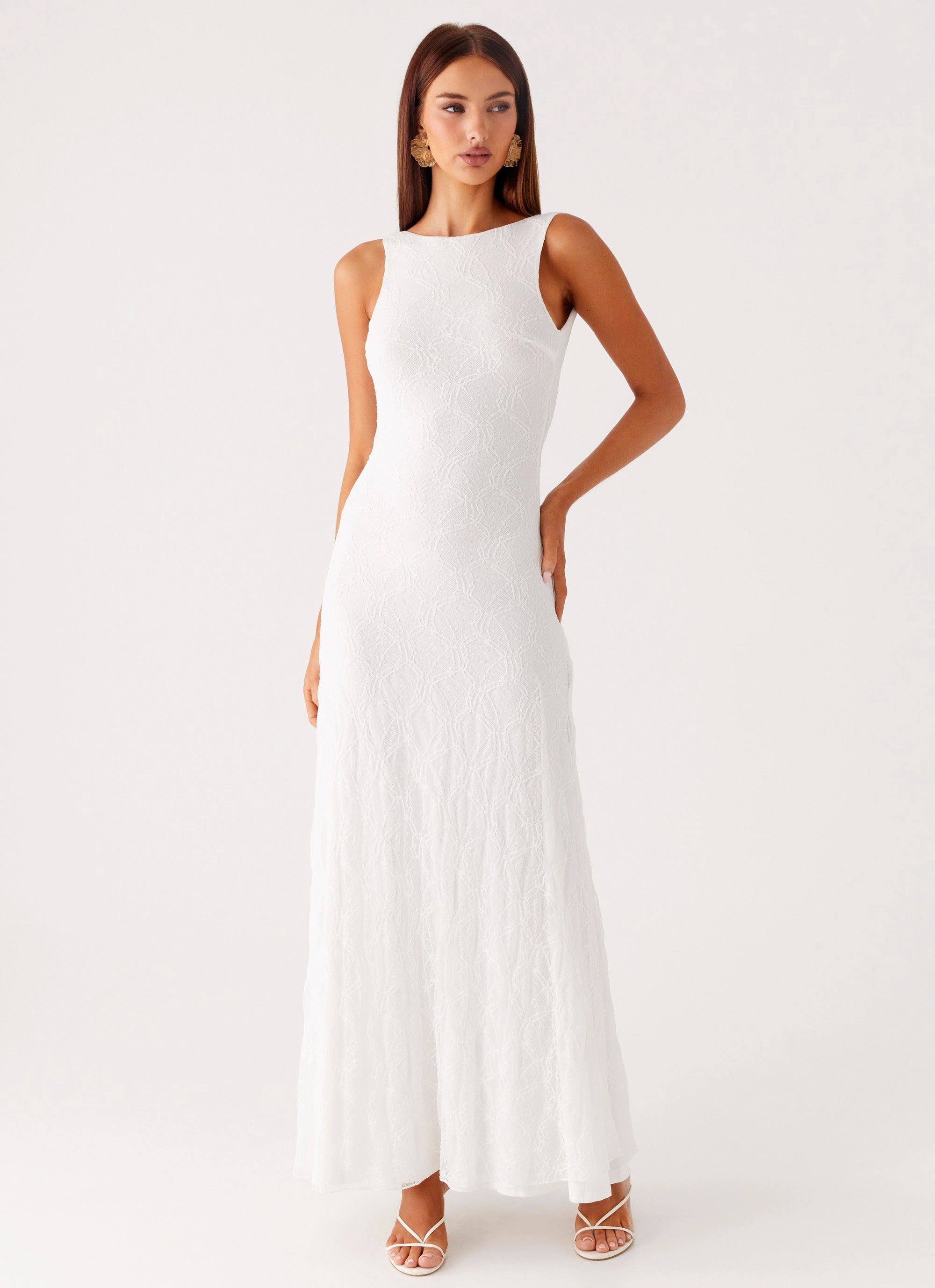All-season garment Perfect Style Embrace The Sun Maxi Dress - White