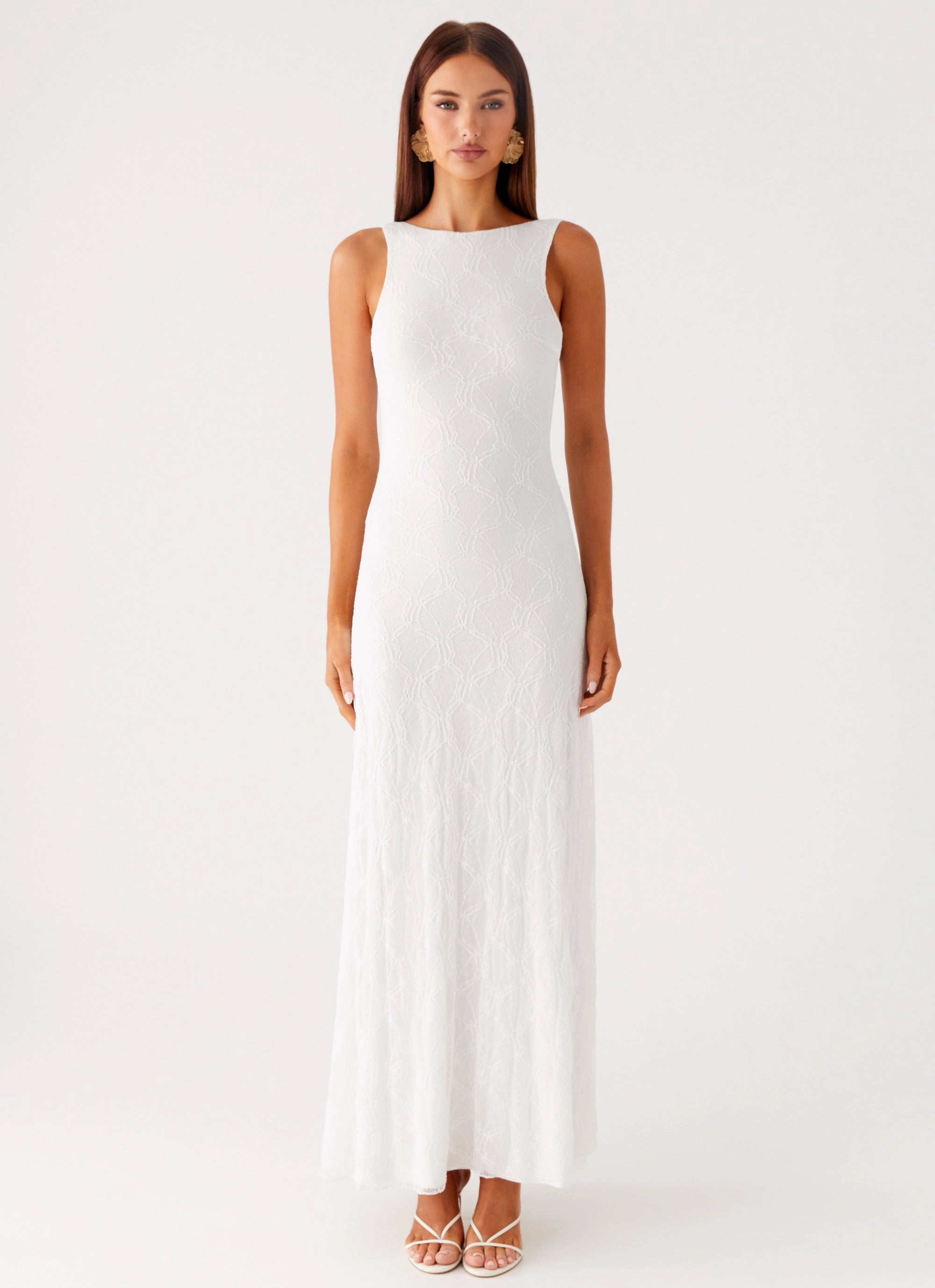 Comfortable Design velvet feel Embrace The Sun Maxi Dress - White