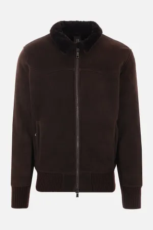 Shearling Bomber Flight Jacket