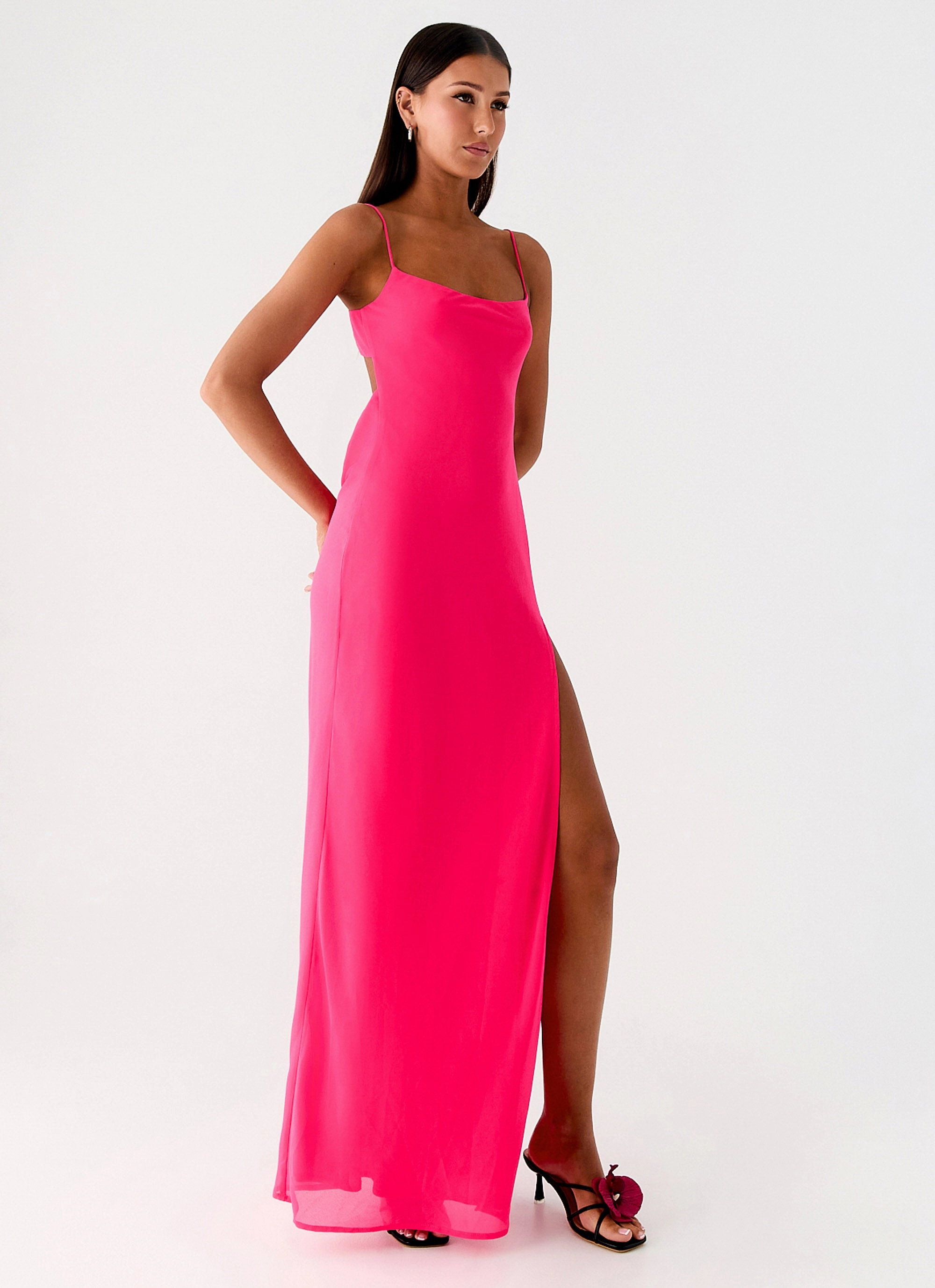 Shape Hug Alouette Maxi Dress - Fuchsia