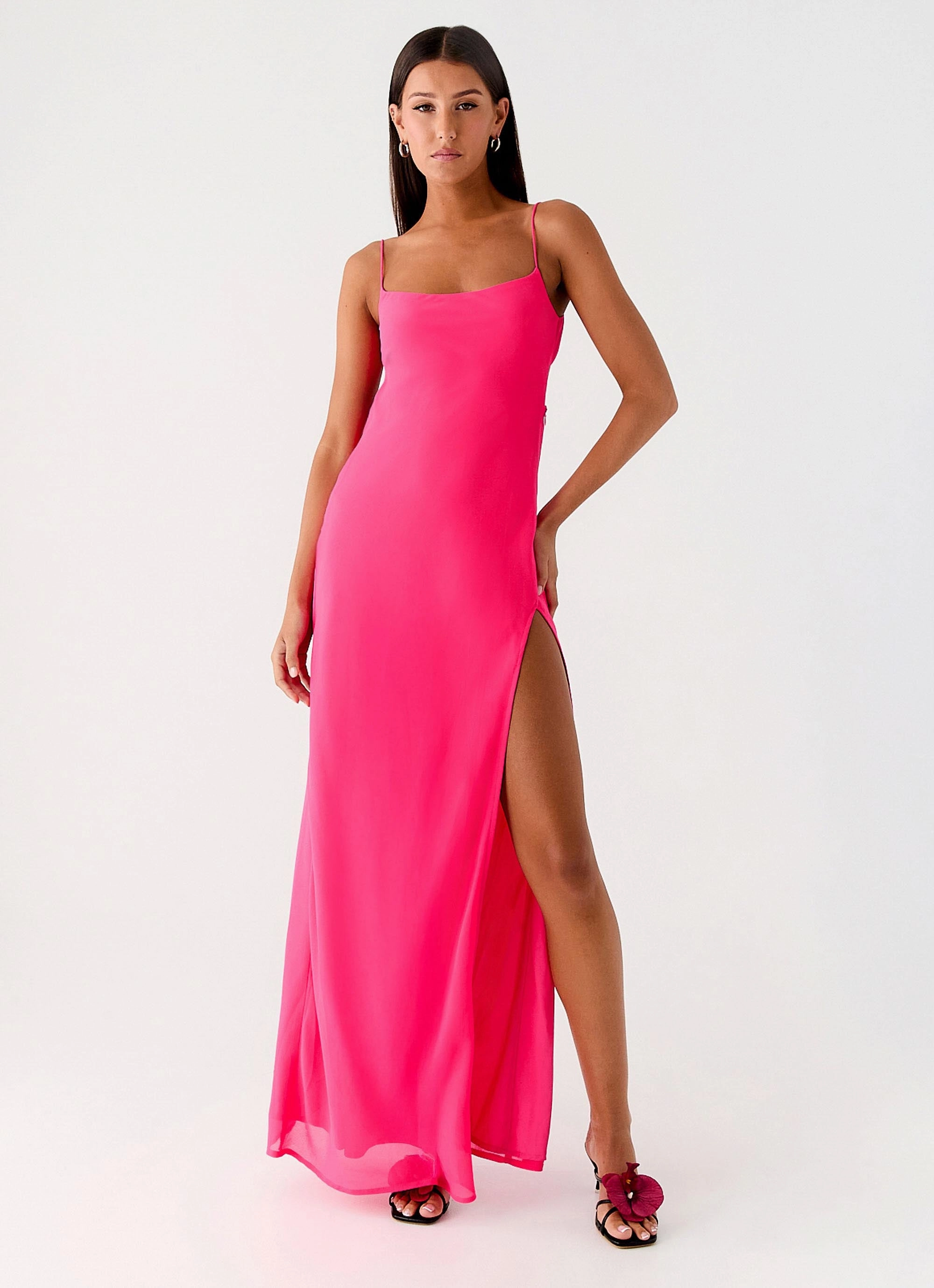 Alouette Maxi Dress - Fuchsia All Fitwear Classic structured dress