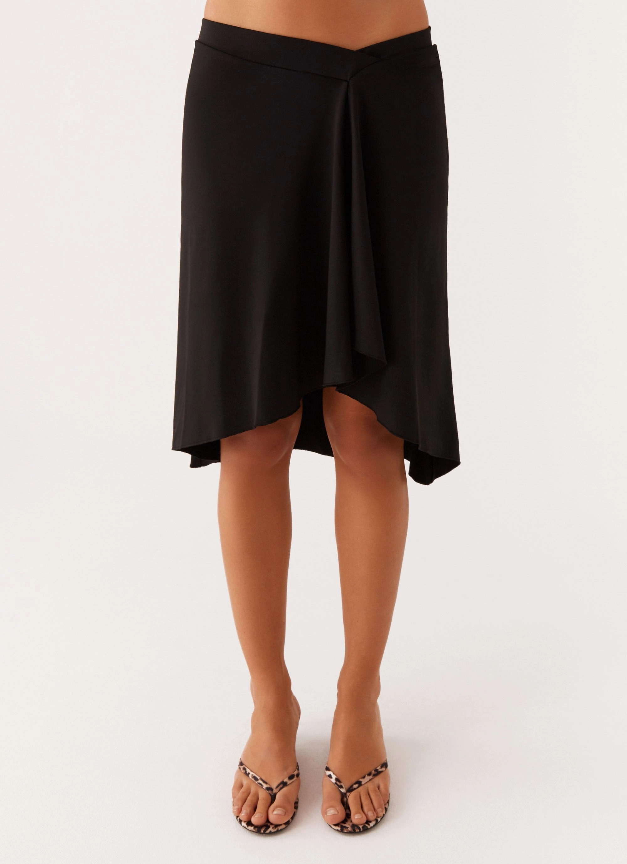 Shes A Lady Midi Skirt - Black Dance Practice Casual Wear