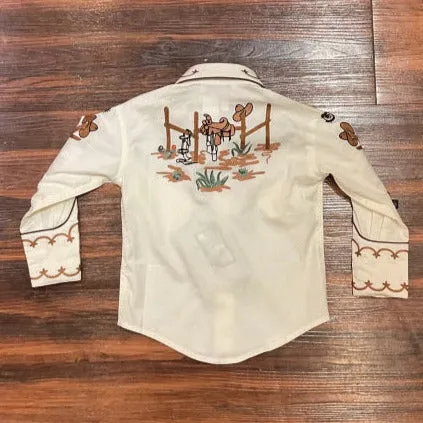 Shirt Cactus & Boots Ivory (8842)