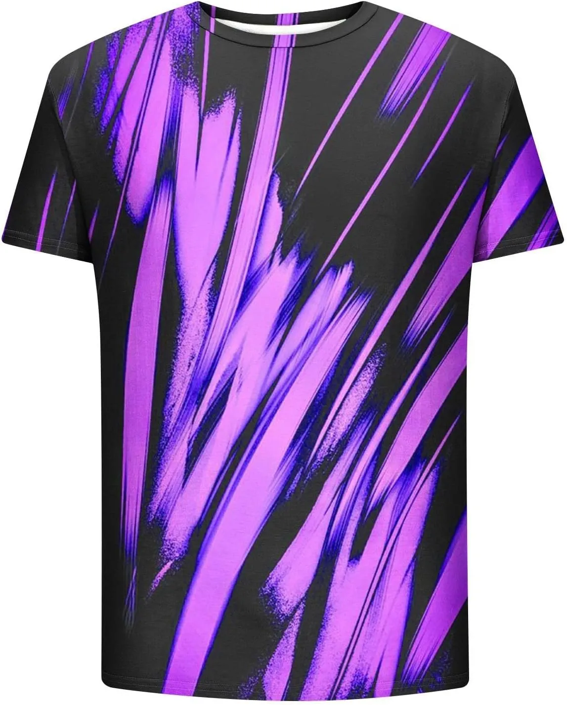 Shirts for Men Fashion Crewneck T-Shirts Moisture Wicking Short Sleeve Shirts Summer Casual Loose Ombre Tee Tops