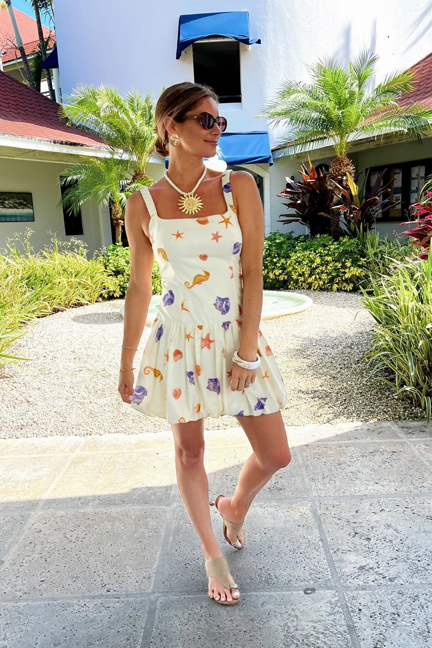 Perfect Fit Elastic-Cuff Shoreline Dress