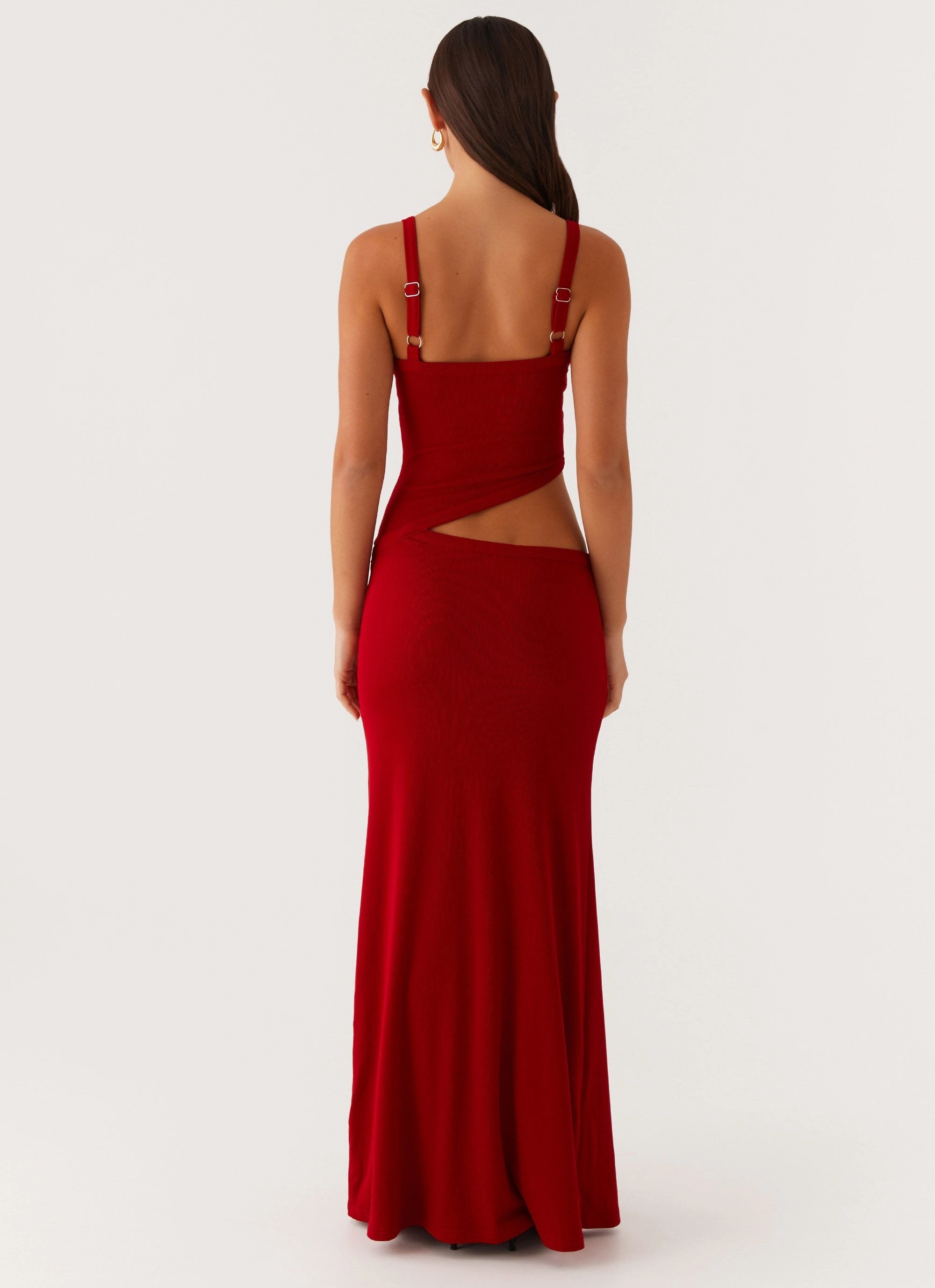 Jocelyn Maxi Dress - Red cut out Minimal Touch