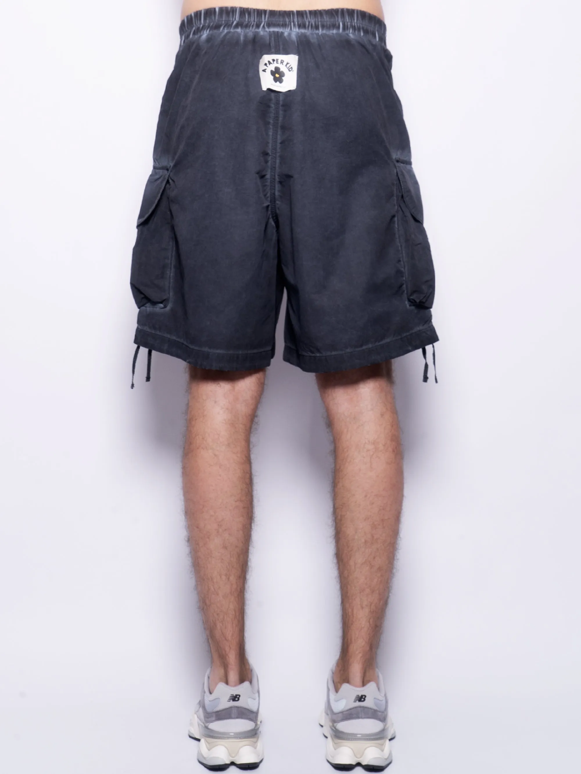 Shorts Cargo in Nylon Nero