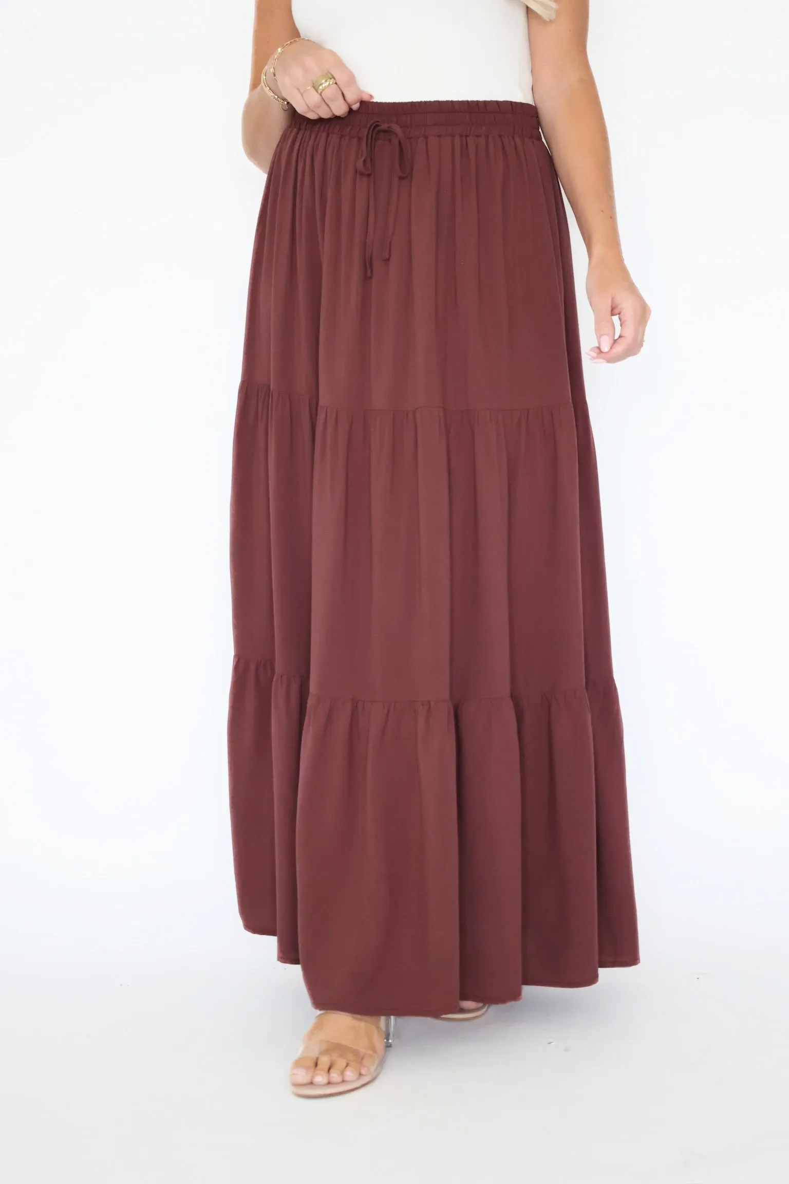Show Off Maxi Skirt Body Movement Structured fabric