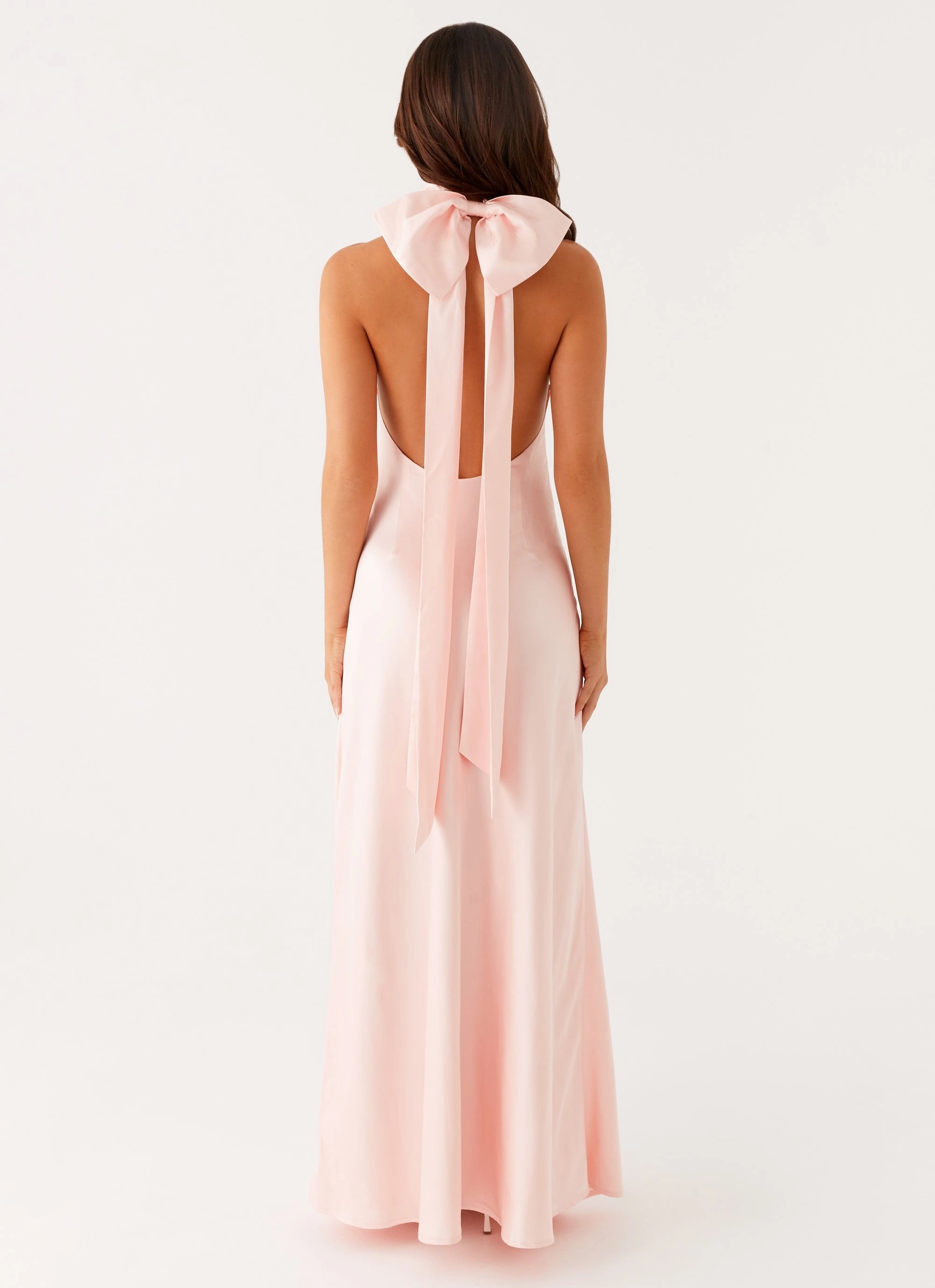 Siani Backless Maxi Dress - Pink Printed-Fabric
