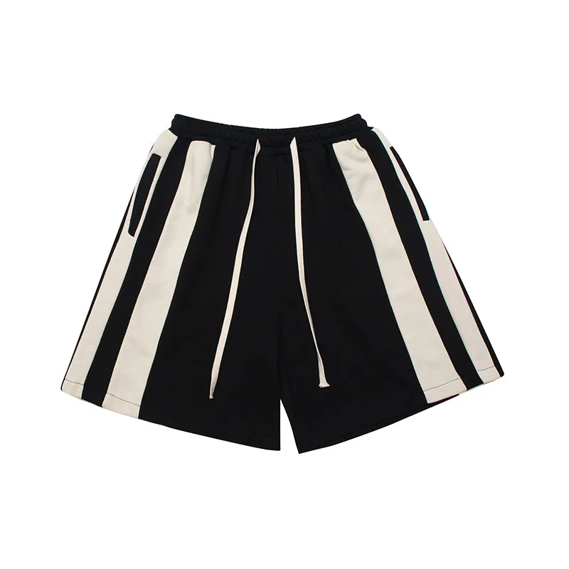 Side Stripe Drawstring Sweat Shorts