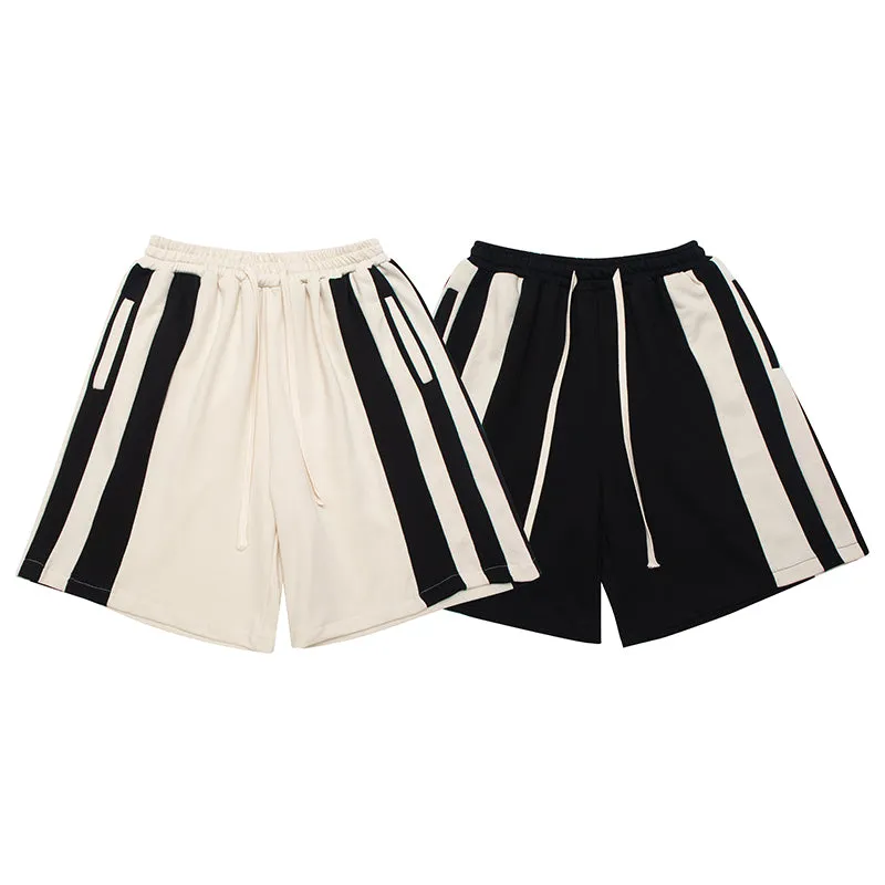 Side Stripe Drawstring Sweat Shorts