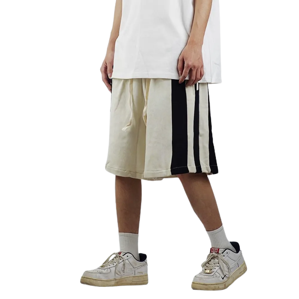 Side Stripe Drawstring Sweat Shorts