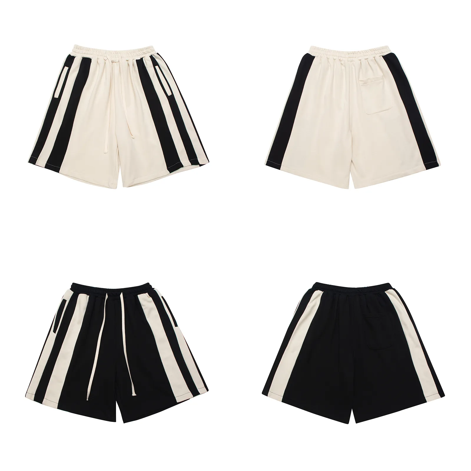 Side Stripe Drawstring Sweat Shorts