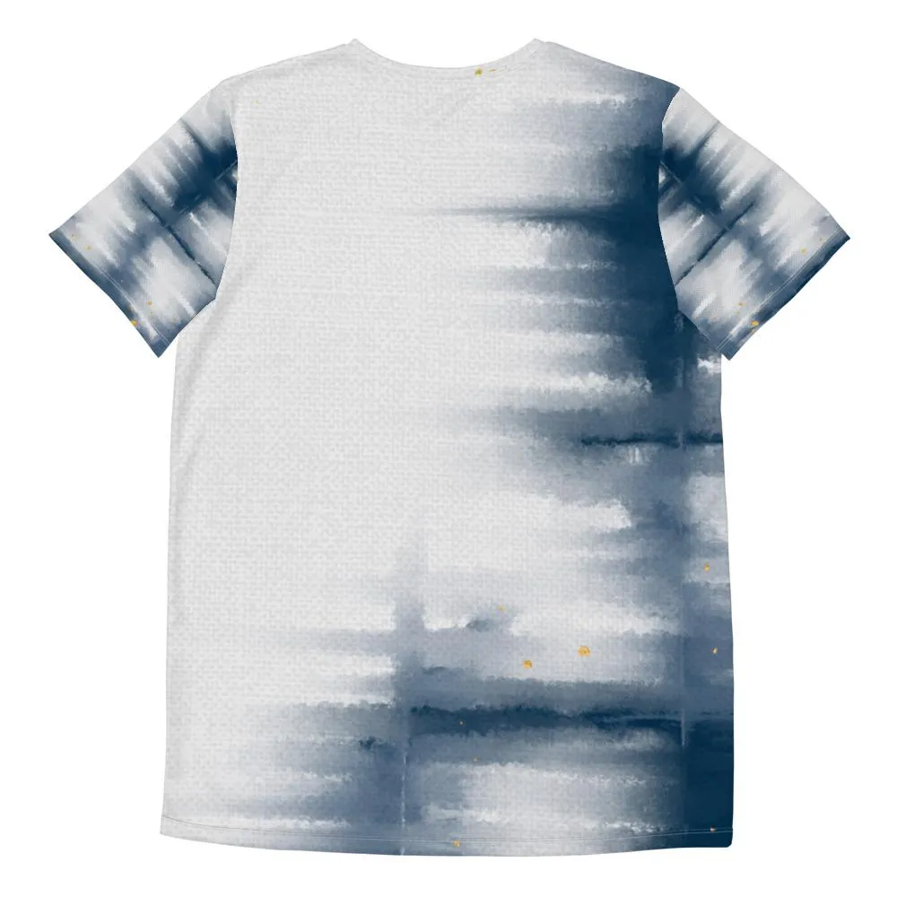 Side Tie-Dye All-Over Print Men's Athletic T-shirt designed by Robert Bowen