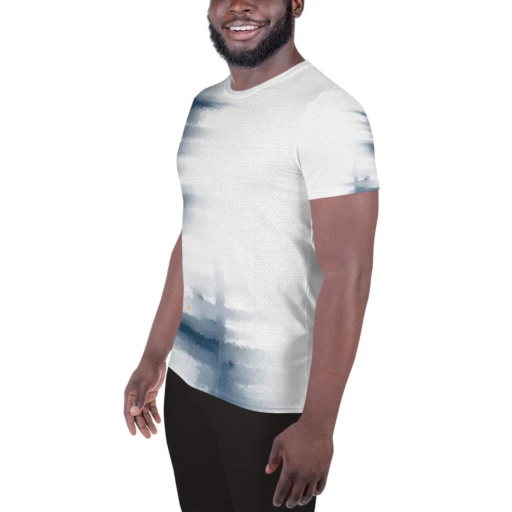 Side Tie-Dye All-Over Print Men's Athletic T-shirt designed by Robert Bowen