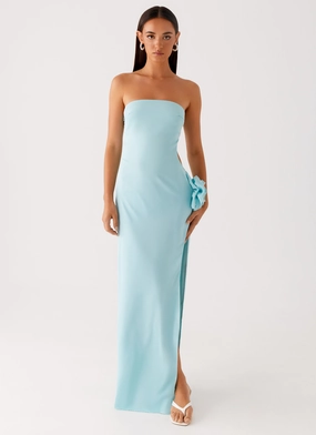 Versatile Edge Fenway Strapless Maxi Dress - Mint