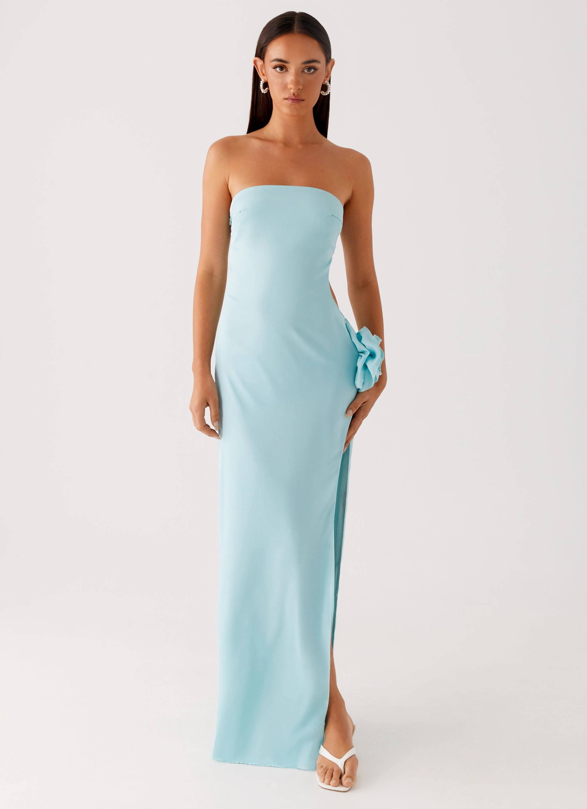 Versatile Edge Fenway Strapless Maxi Dress - Mint