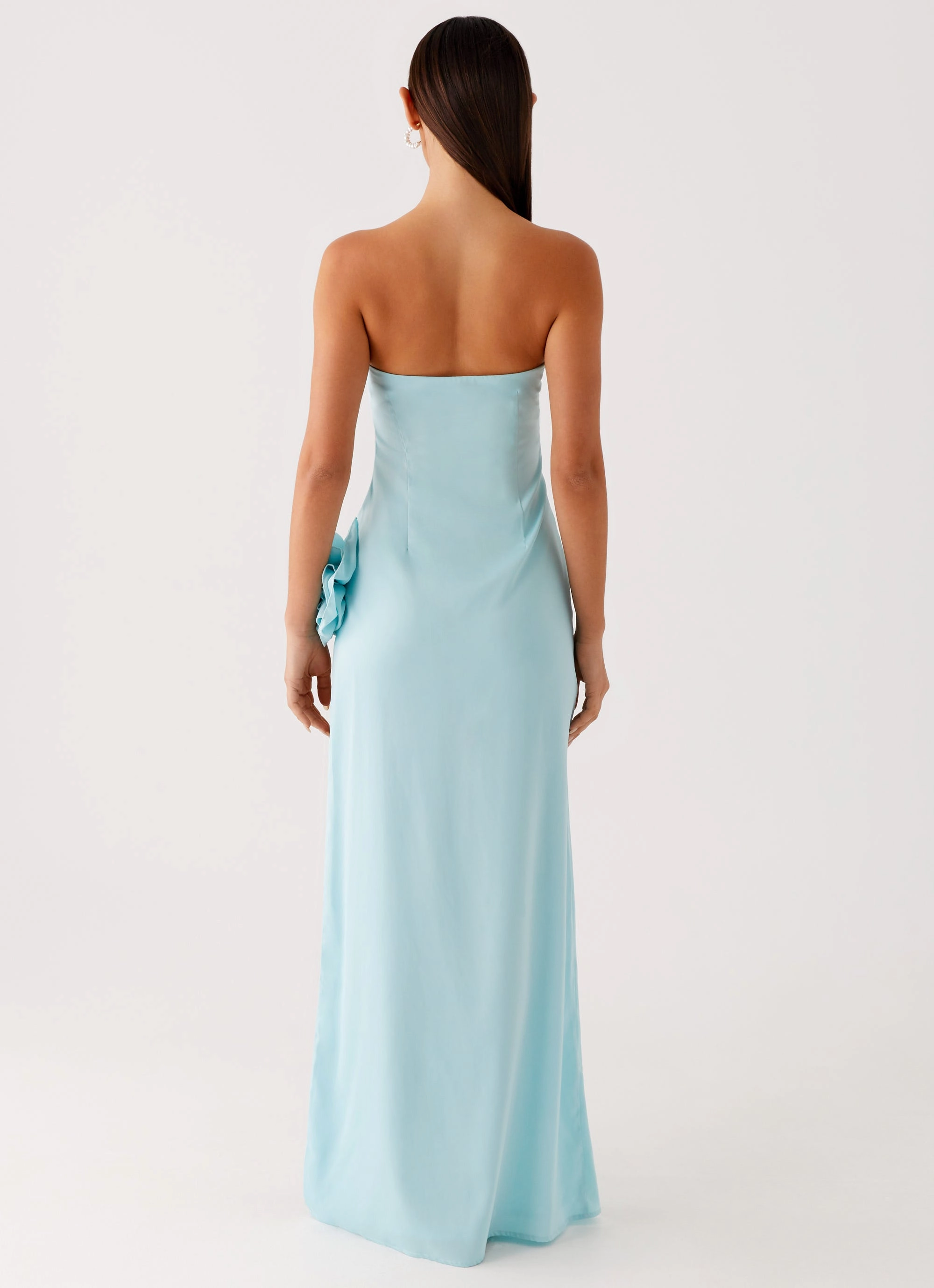Bold Statement Flap-Detail Fenway Strapless Maxi Dress - Mint