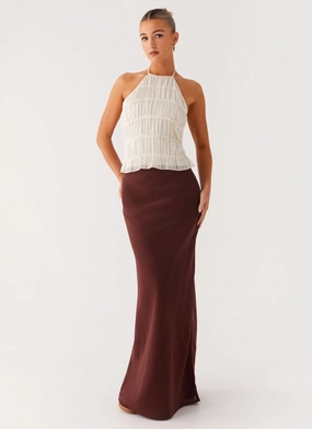 Sienna Sunset Maxi Skirt - Chocolate Perfect Movement Sleek Appearance