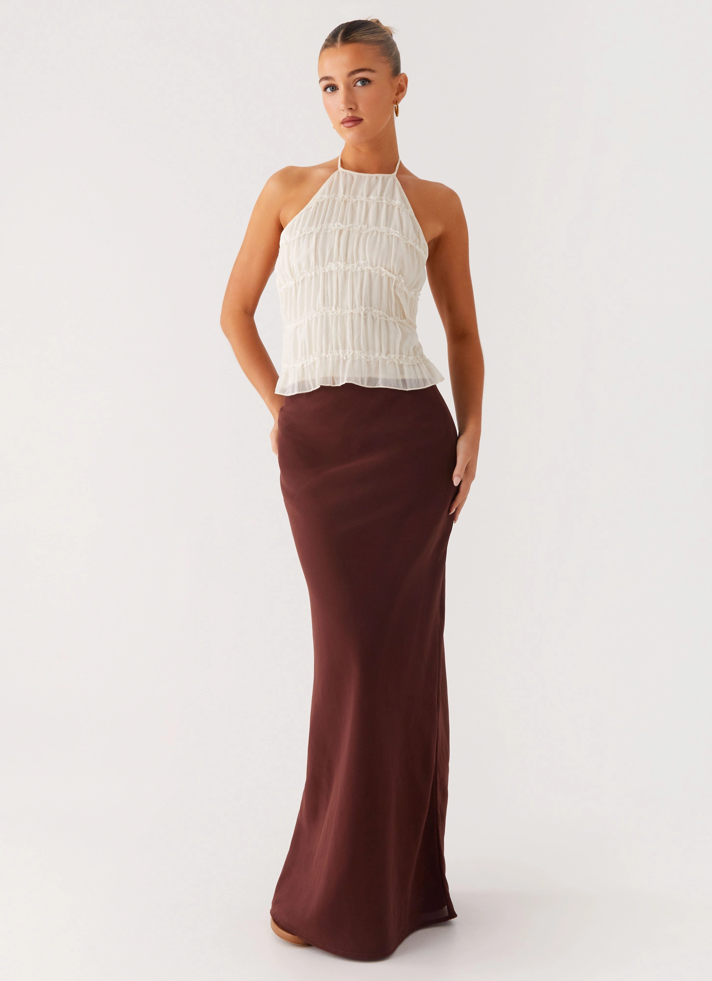 Sienna Sunset Maxi Skirt - Chocolate Perfect Movement Sleek Appearance