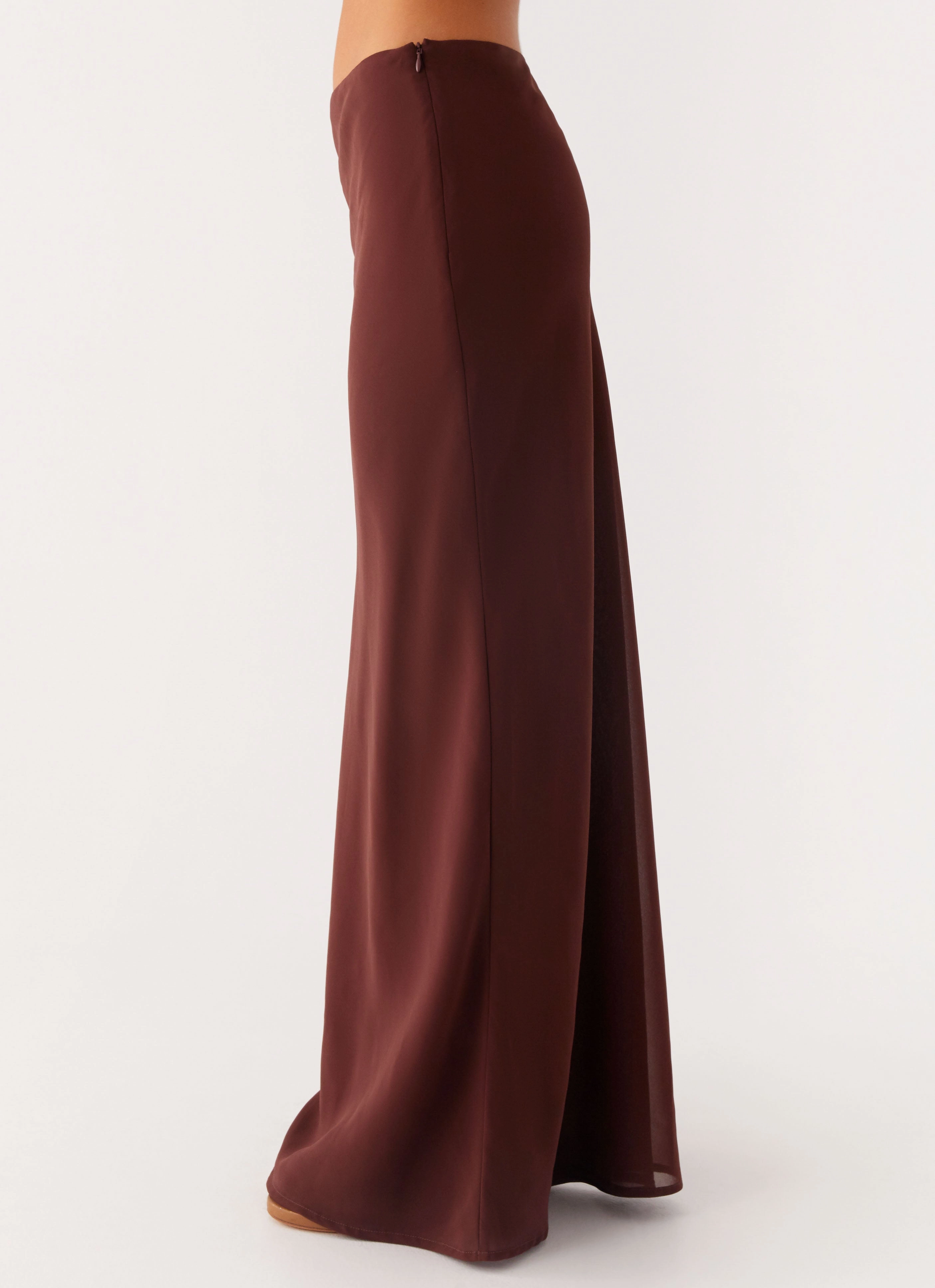Sienna Sunset Maxi Skirt - Chocolate Ultra Stretch