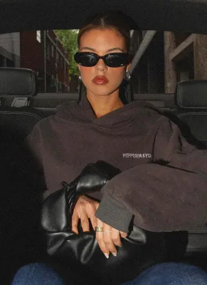 Signature Oversized Hoodie - Charcoal Adjustable Hem Toggles