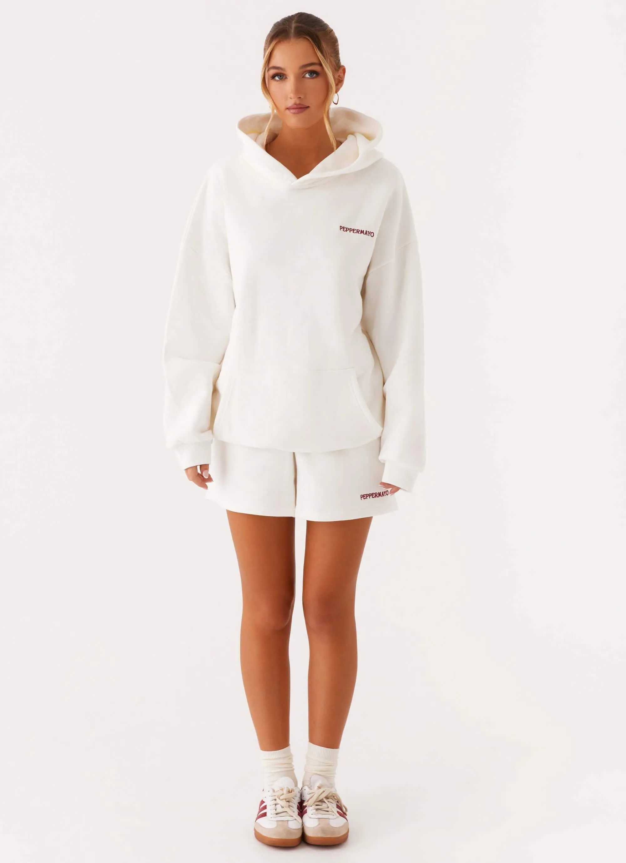 Signature Oversized Hoodie - Ivory Antimicrobial Treatment AthleisureReady