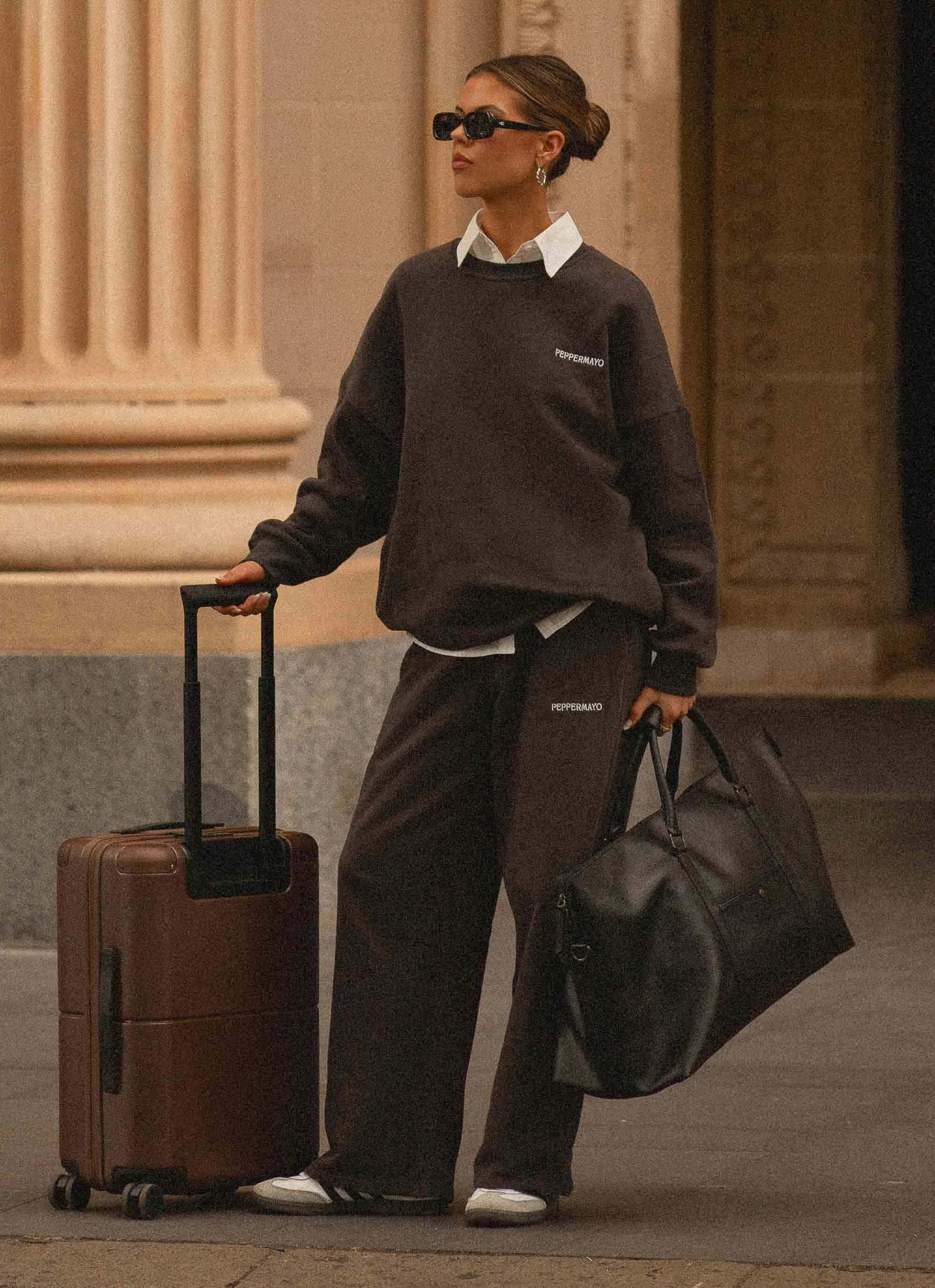 Signature Oversized Sweatshirt - Charcoal NonChafe Lining Hidden Storage Pockets