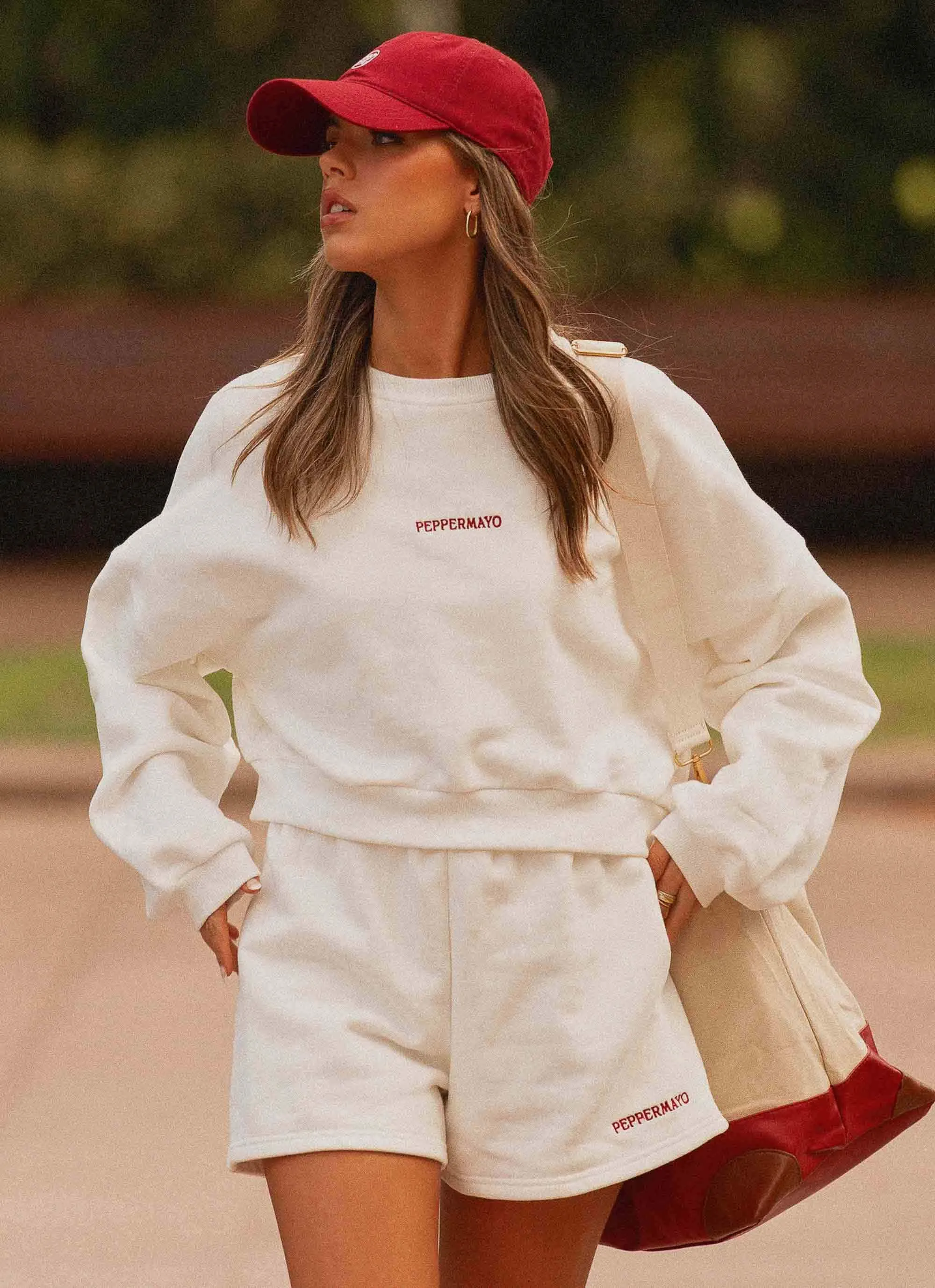 SolarReflectiveFinish Signature Sweatshorts - Ivory