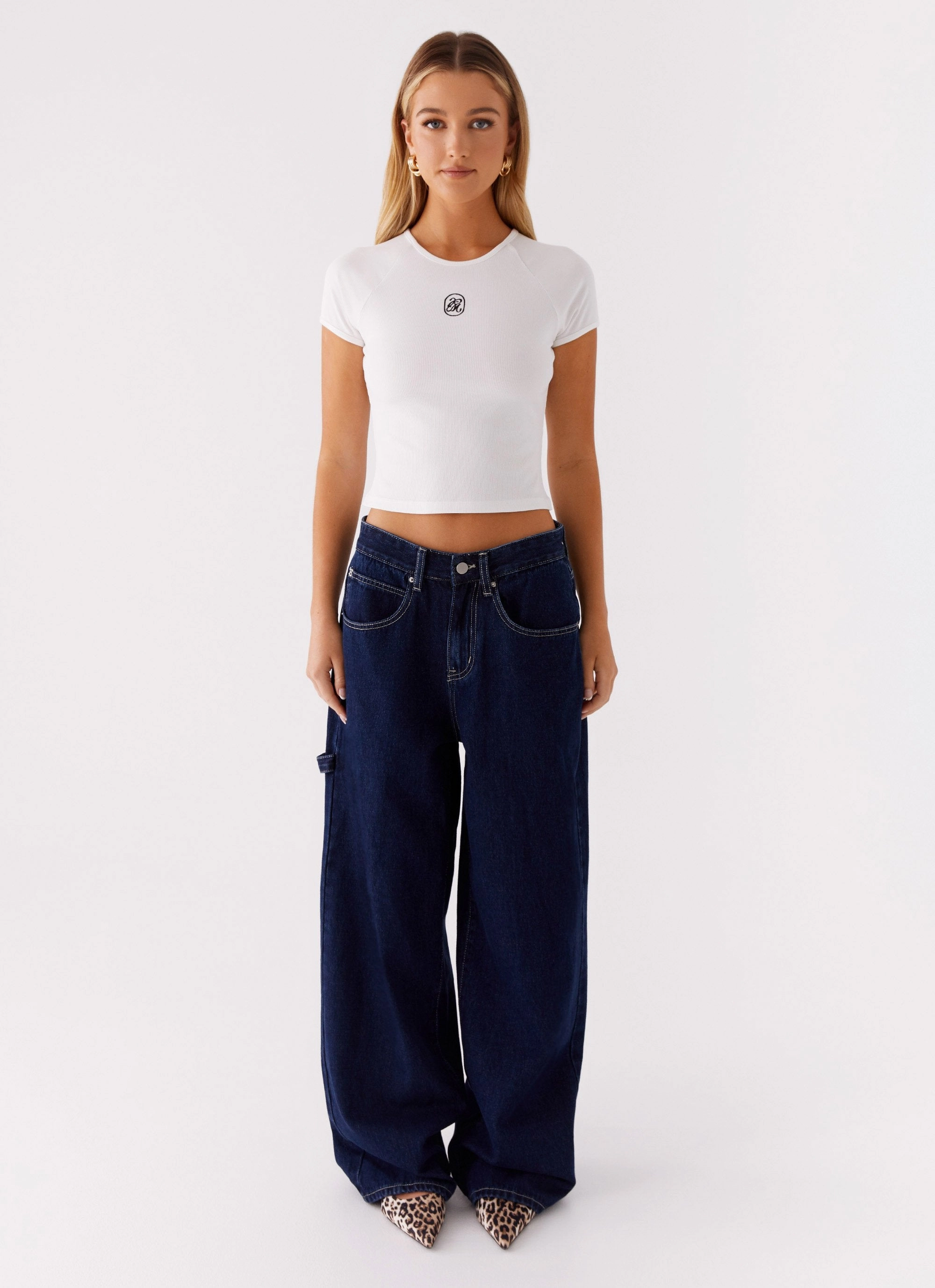 Sport Fit Signature Monogram Tee - Off White